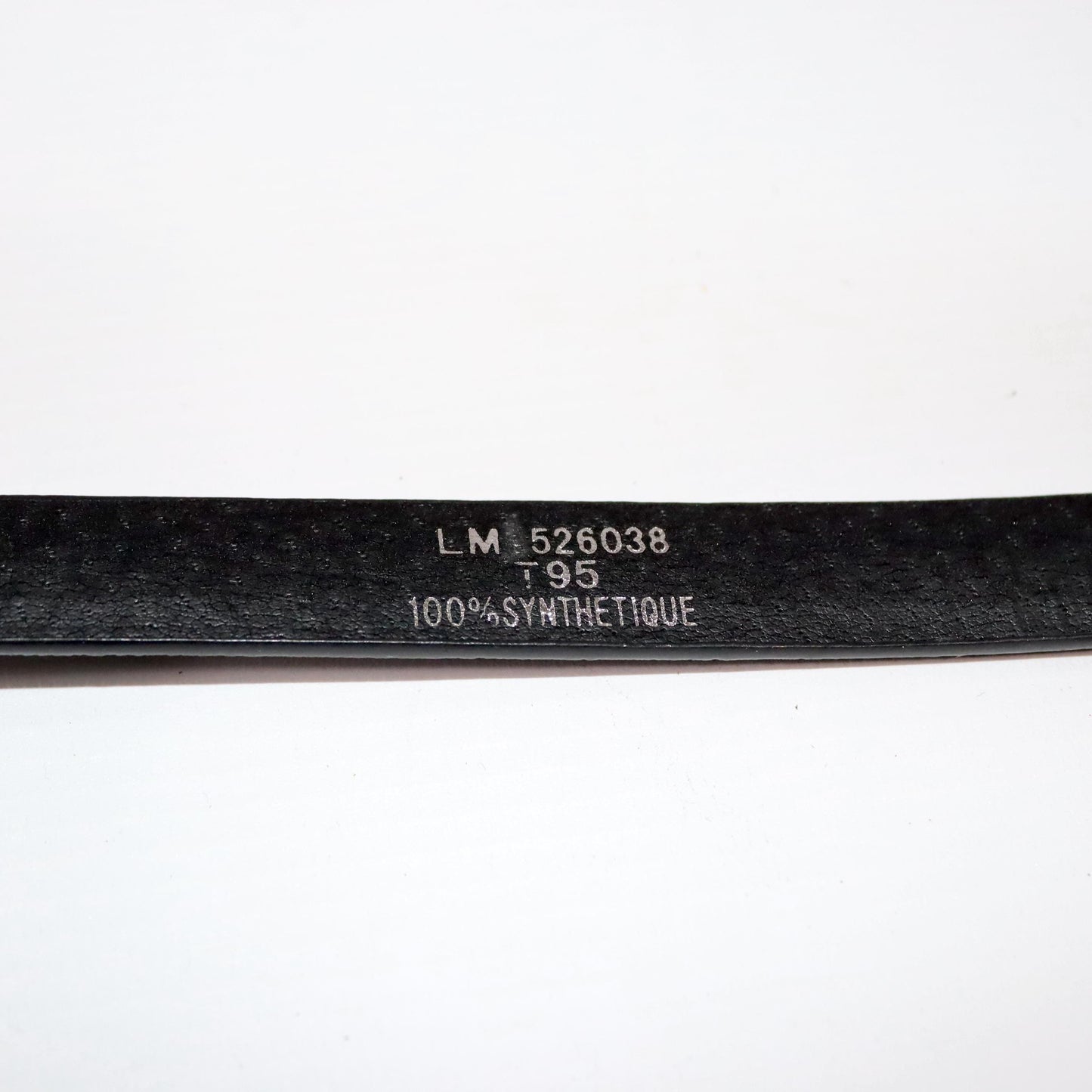 Vintage 80s 90s belt black narrow buckle silver Made in Italy 95 cm