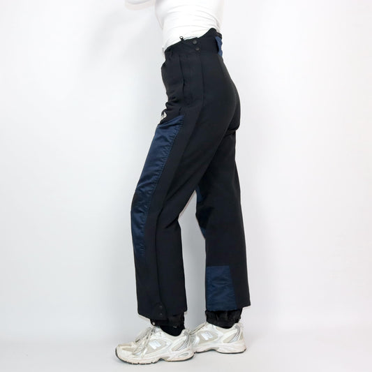 Vintage 80er 90er FILA Skihose Schneehose blau schwarz highwaist gefüttert 48 M