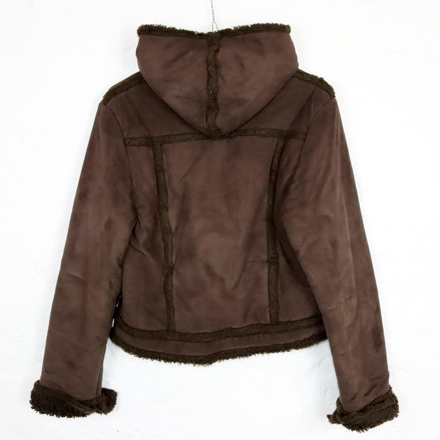 Vintage 80s 90s Y2k ESSENZA jacket lined brown hood S/M