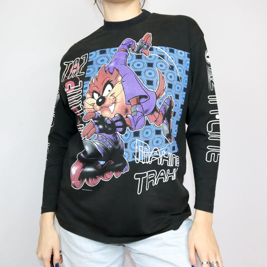 Vintage 80er 90er JINGLERS Longsleeve T-Shirt langarm Print Warner Bros. 1995 XS