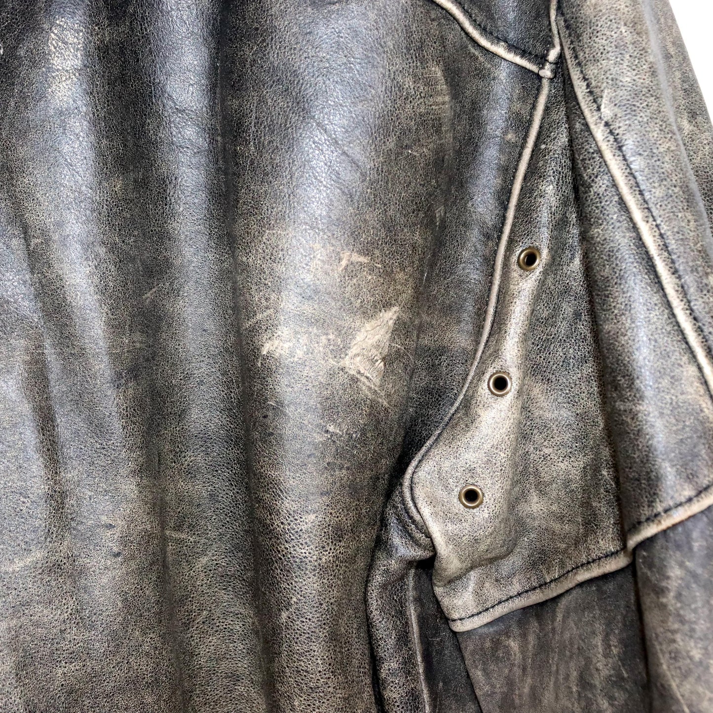Vintage 80s 90s CHEVIGNON leather jacket used look genuine leather XXL