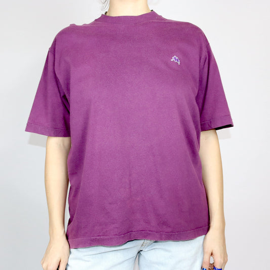 Vintage 80er 90er KAPPA T-Shirt kurzarm single stitched Stickers Lila L