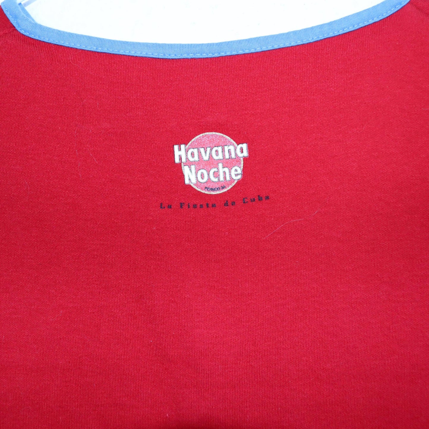 Vintage 80er 90er Y2k COASTLAND Tanktop Top bauchfrei Cuba Havana rot blau S