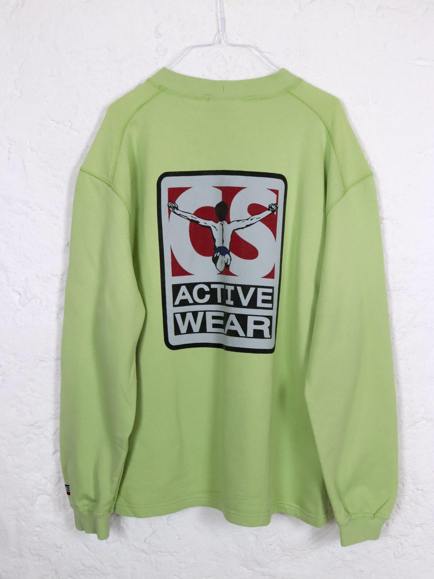 Vintage 80s 90s CHIEMSEE sweatshirt pullover print light green M