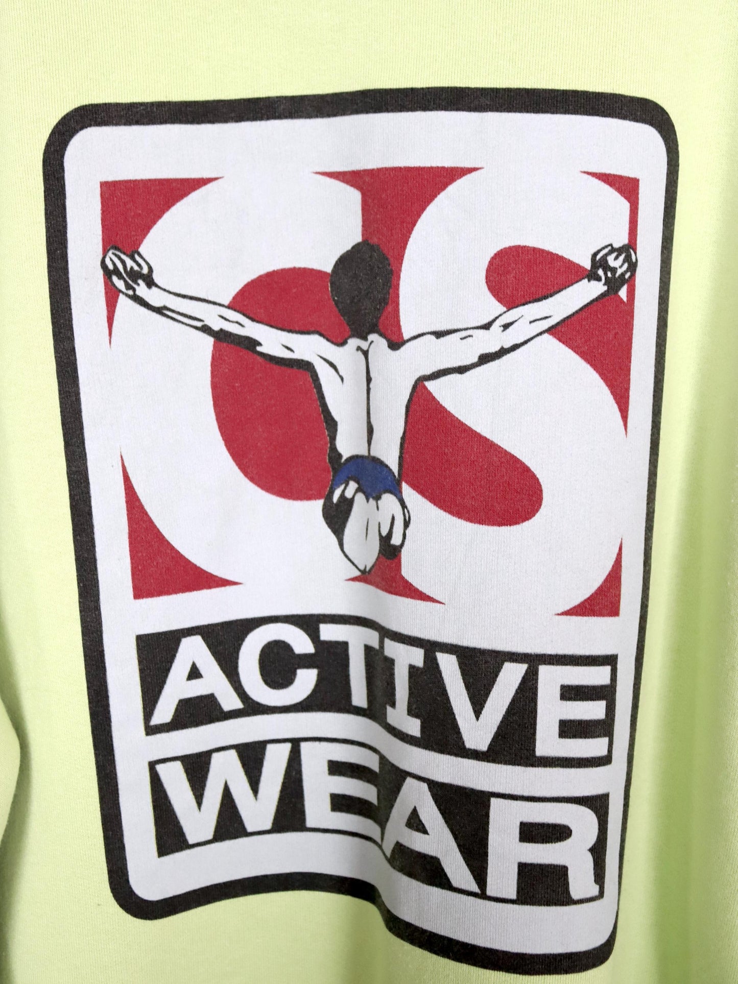 Vintage 80er 90er CHIEMSEE Sweatshirt Pullover Print hellgrün M