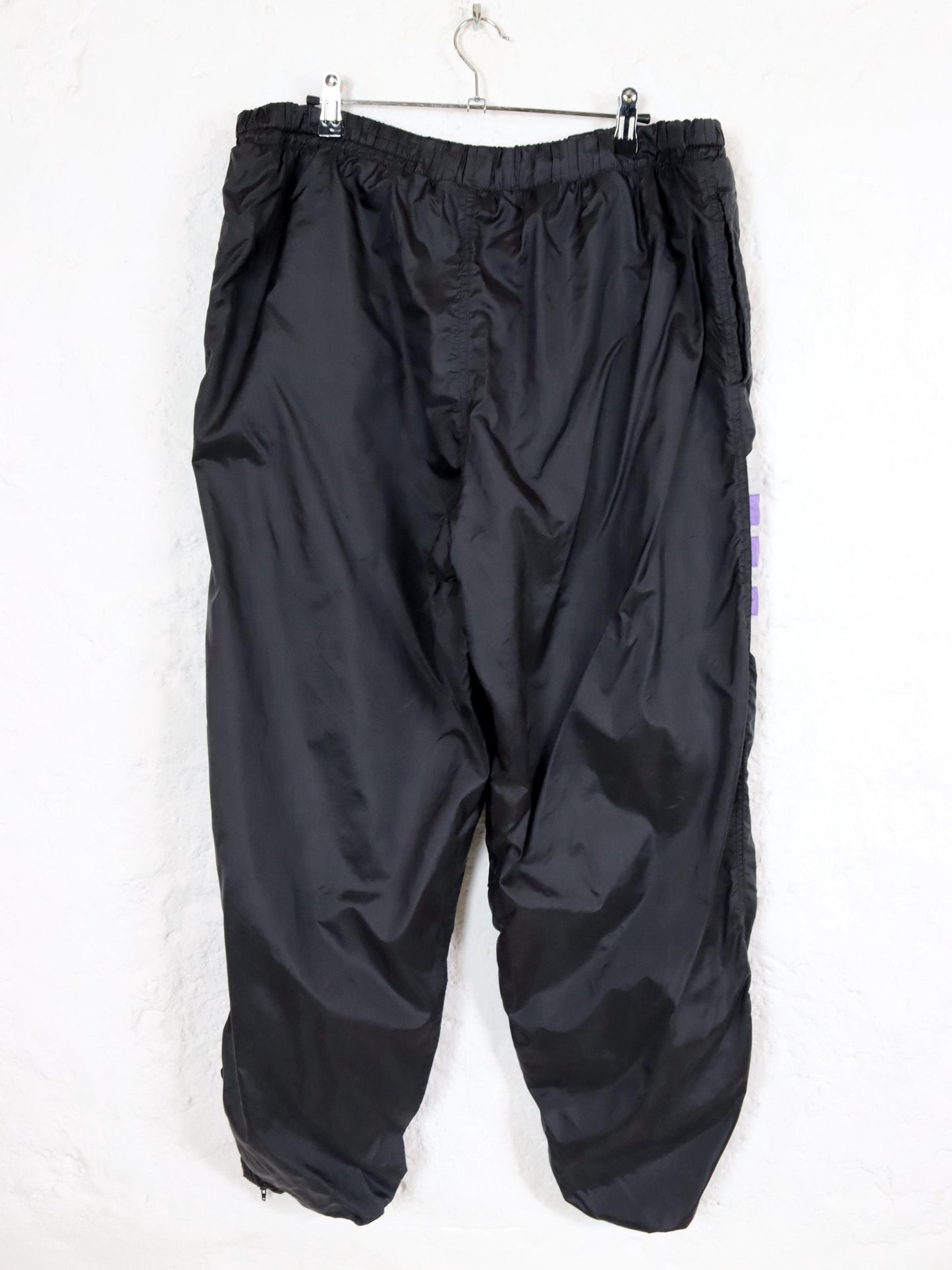 Vintage 80er 90er ALEX Jogginghose Trainingshose schwarz Flieder weiß XL