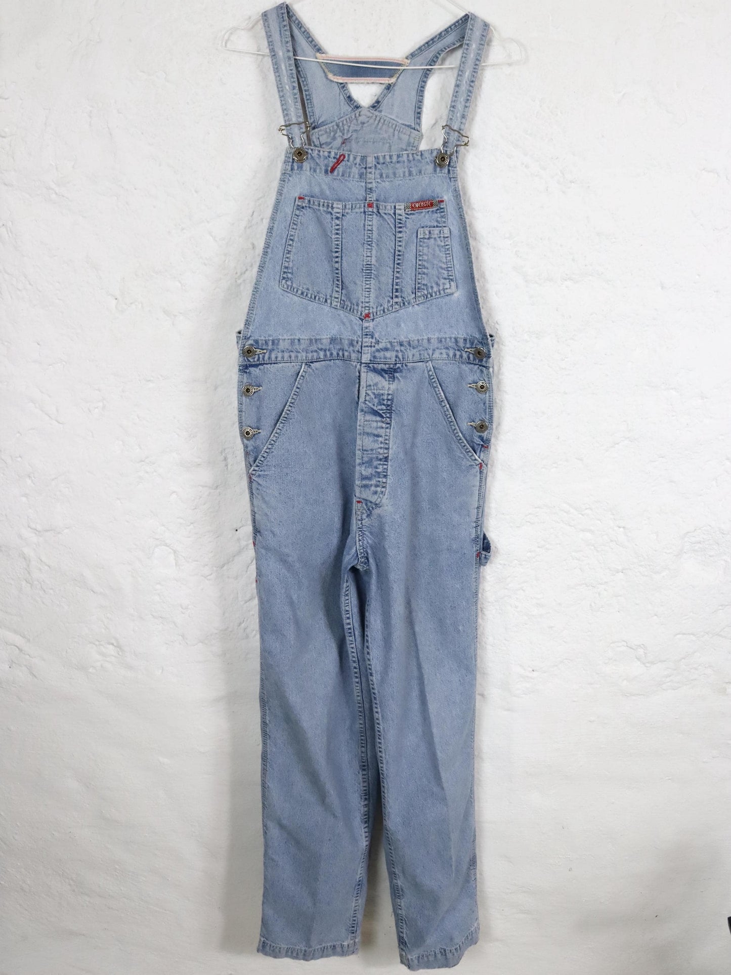 Vintage 80s 90s ENERGIE dungarees one-piece jeans light blue W28