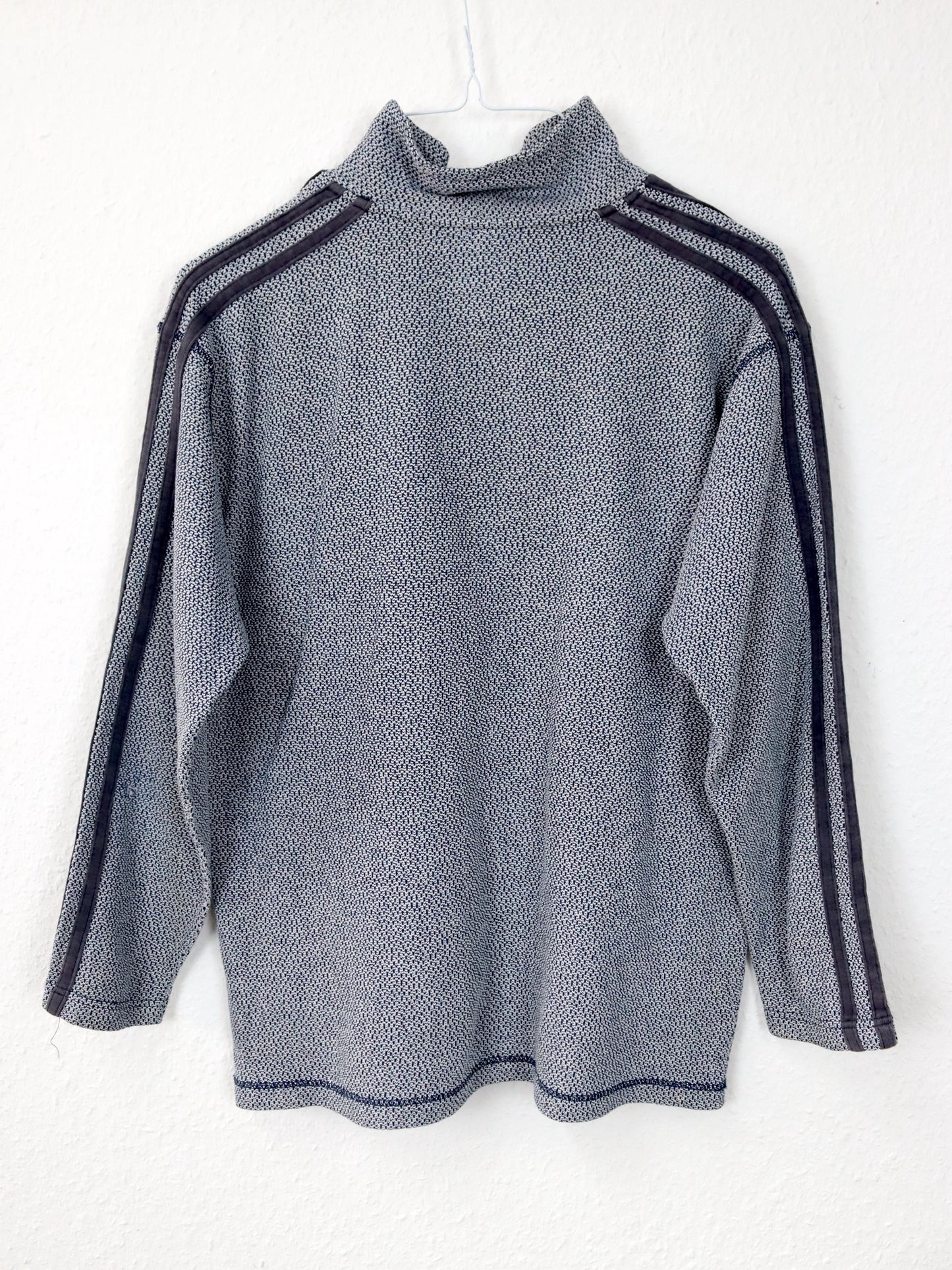 Vintage 80er 90er ADIDAS Sweatshirt dünn Longsleeve Stehkragen XS