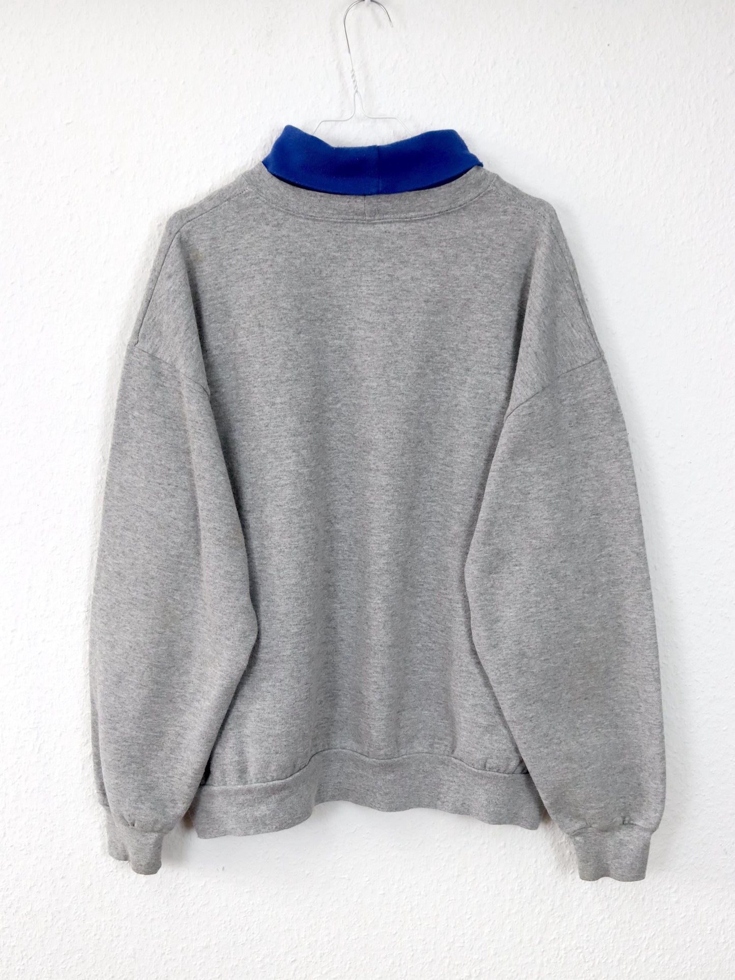 Vintage 80er 90er MAJESTIC NFL Giants Sweatshirt Rollkragen grau Patch XL