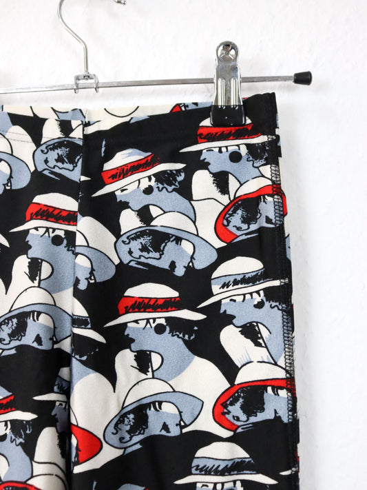 Vintage 80er 90er GOLDEN TEAM Radlershorts kurze Leggings crazy pattern 152 XS