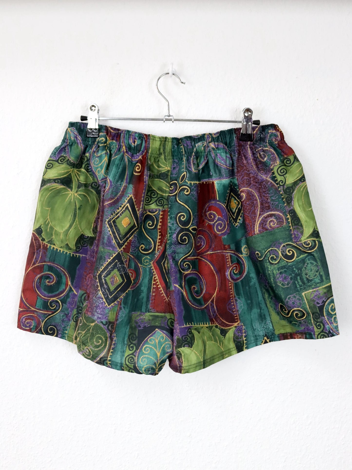 Vintage 80er 90er HARLEX Shorts Badeshorts crazy pattern bunt L