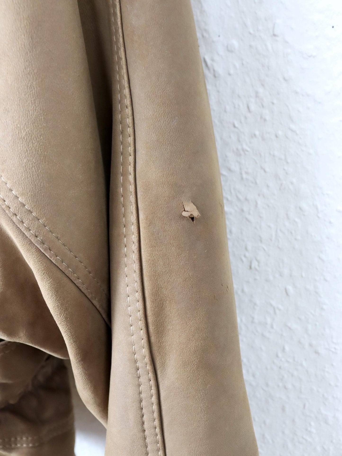 Vintage 80s 90s IMPARATOR leather jacket tailored light brown hood M
