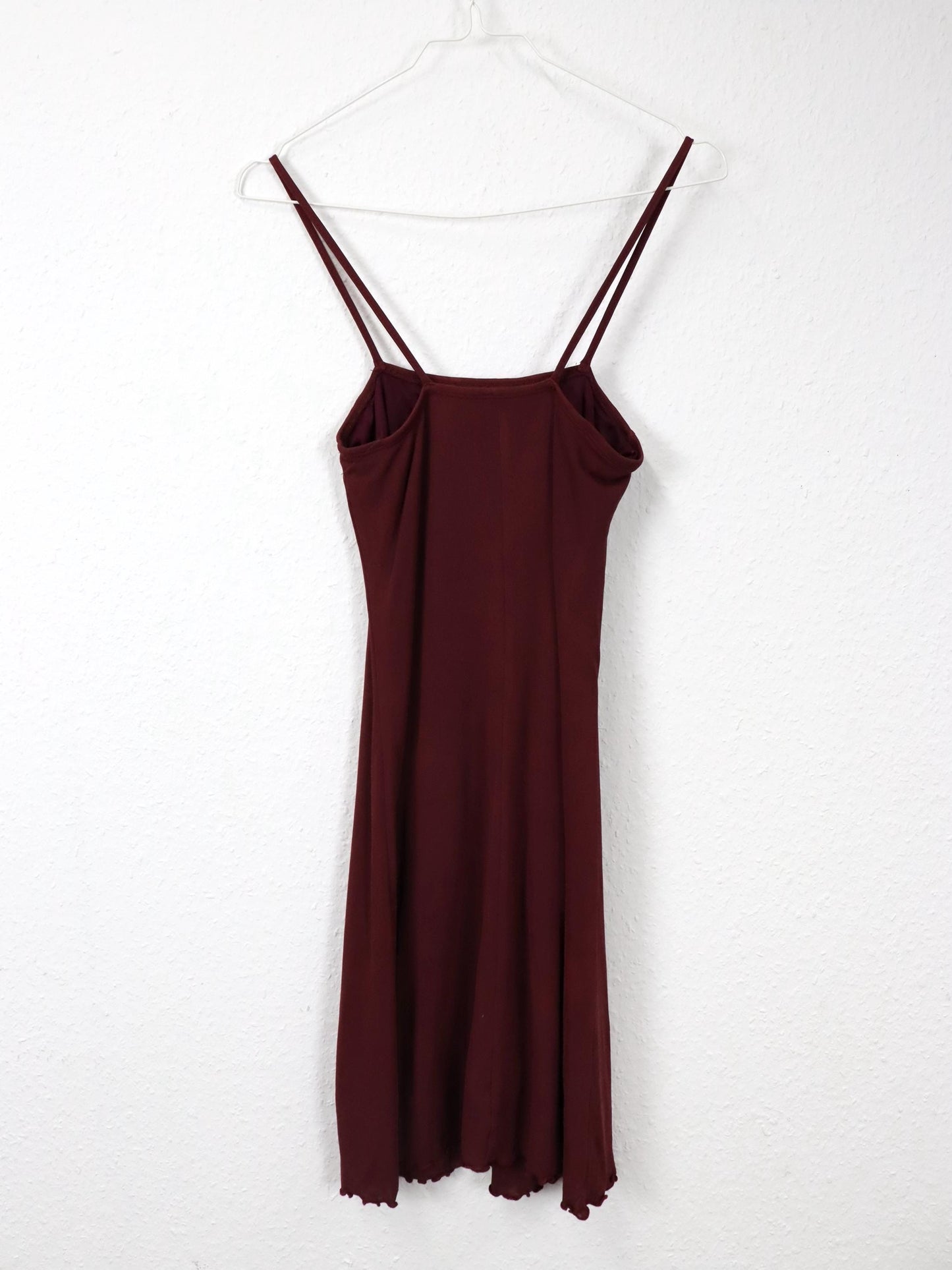 Vintage 80s 90s ONYX mini dress strap dress Bordeaux red S