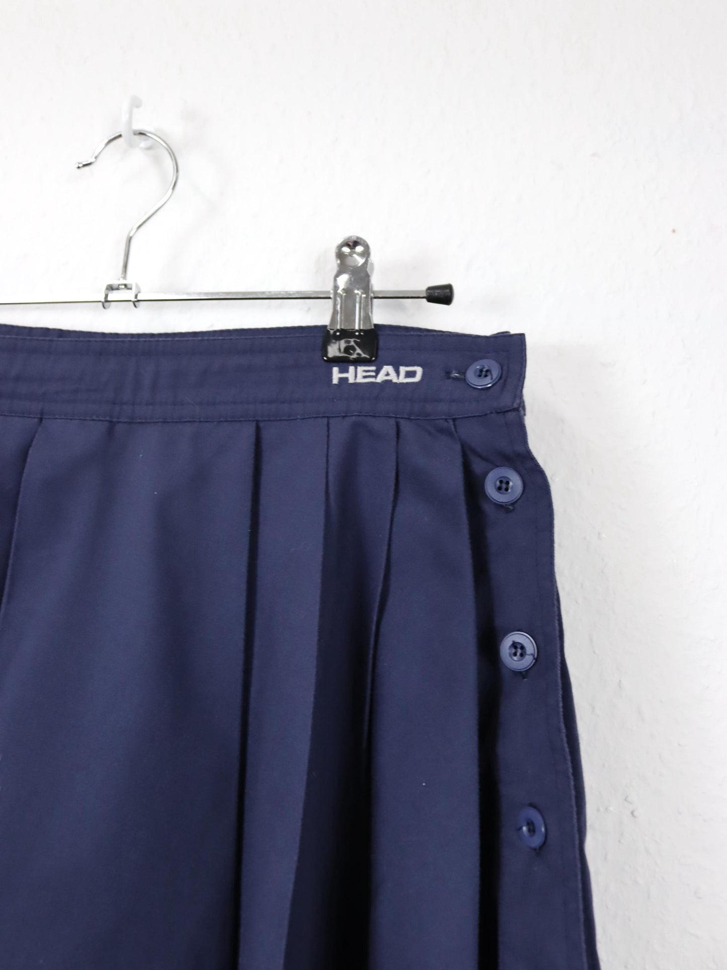 Vintage 80s 90s HEAD tennis skirt mini skirt pleated skirt dark blue 36