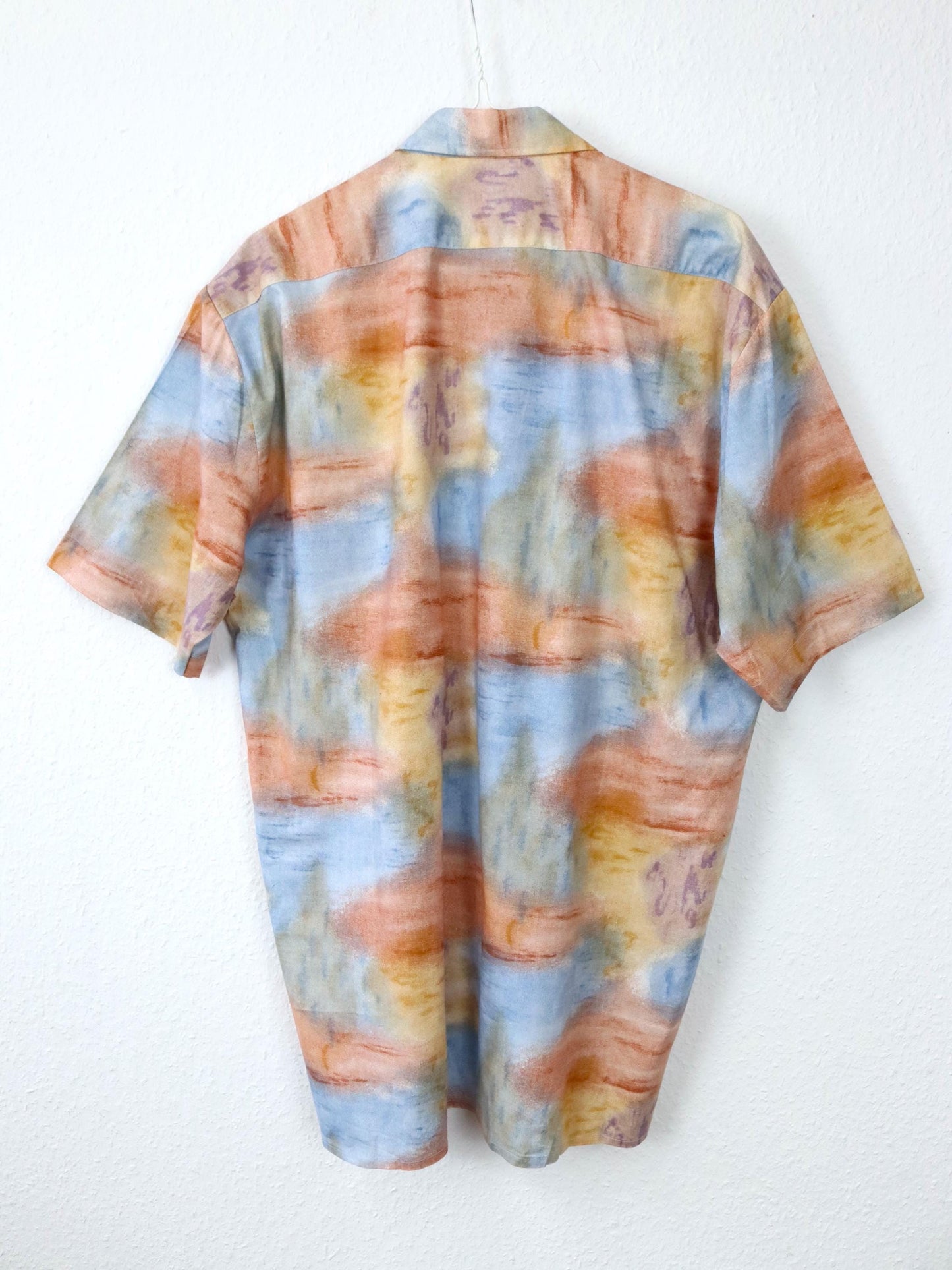 Vintage 80s 90s GET IT ALL shirt short sleeve crazy pattern colorful L