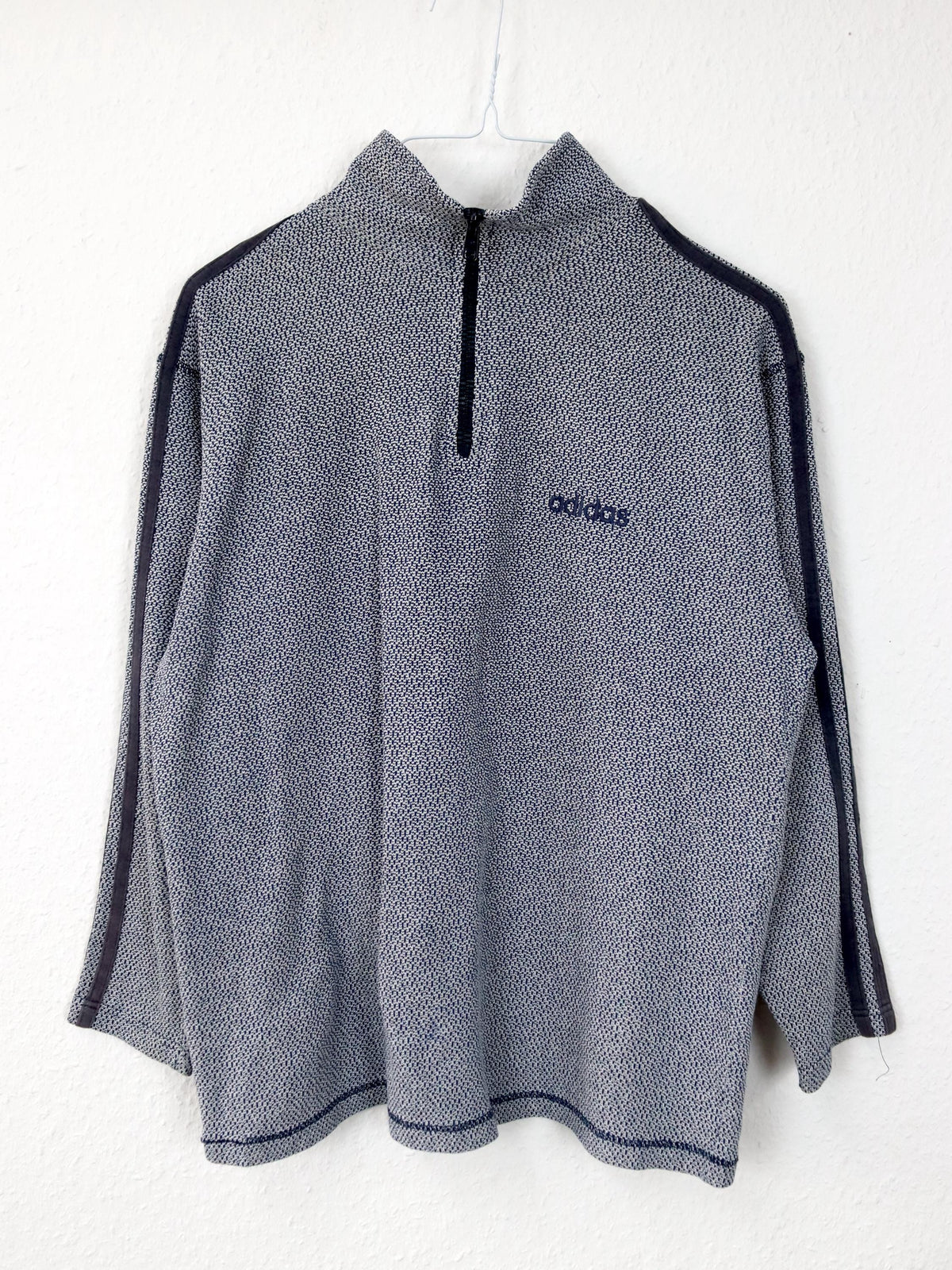 Vintage 80s 90s ADIDAS sweatshirt thin long sleeve stand-up collar XS
