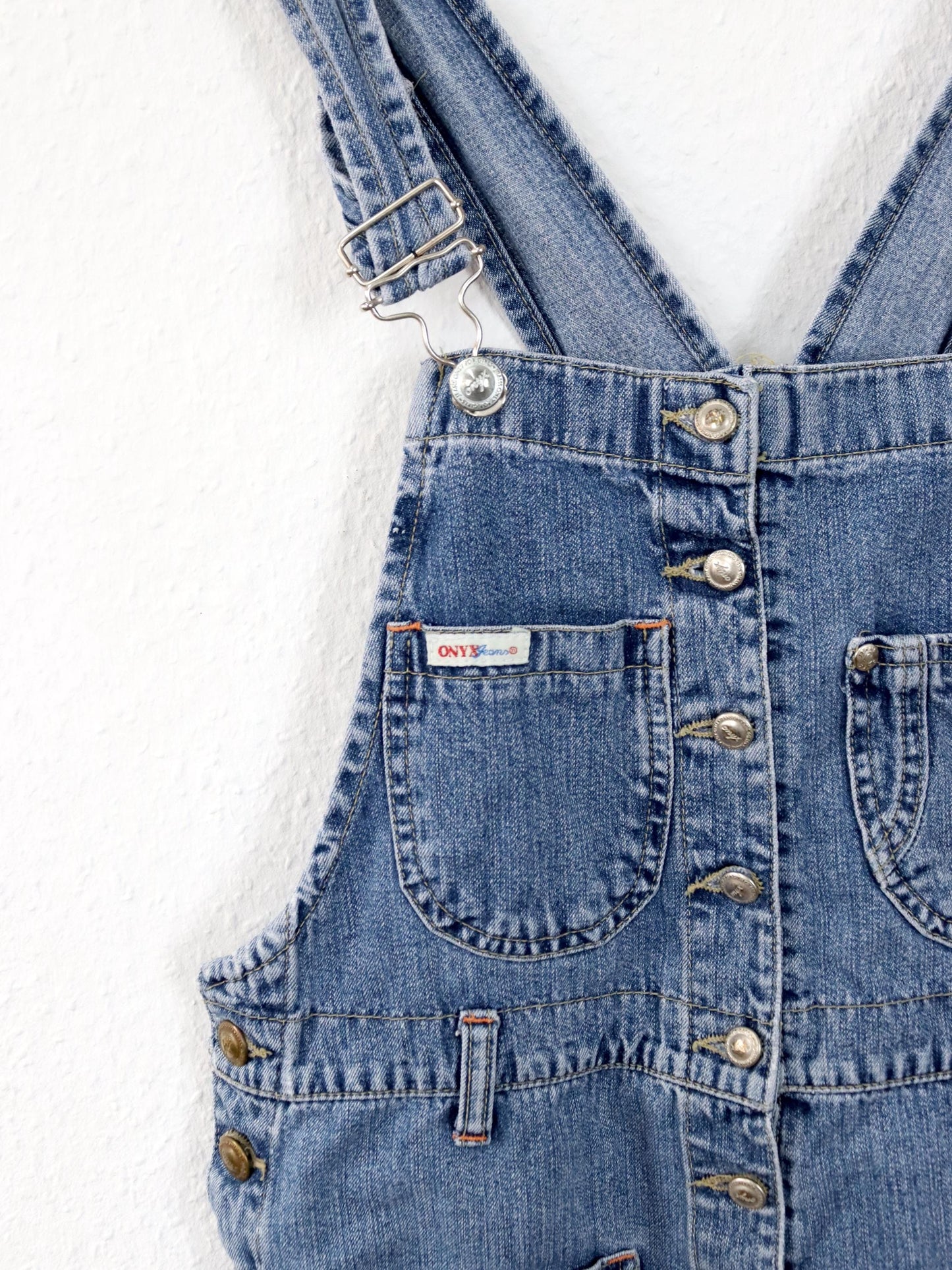 Vintage 80s 90s ONYX dungarees short denim overalls S