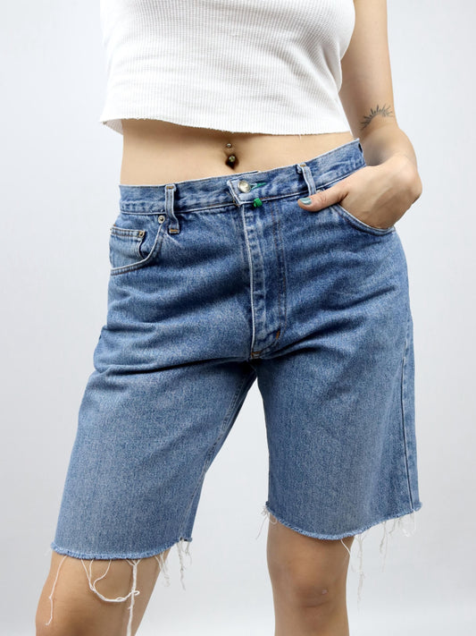 Vintage 80er 90er JACOB COAEN Shorts Jeansshorts Jorts hellblau W33