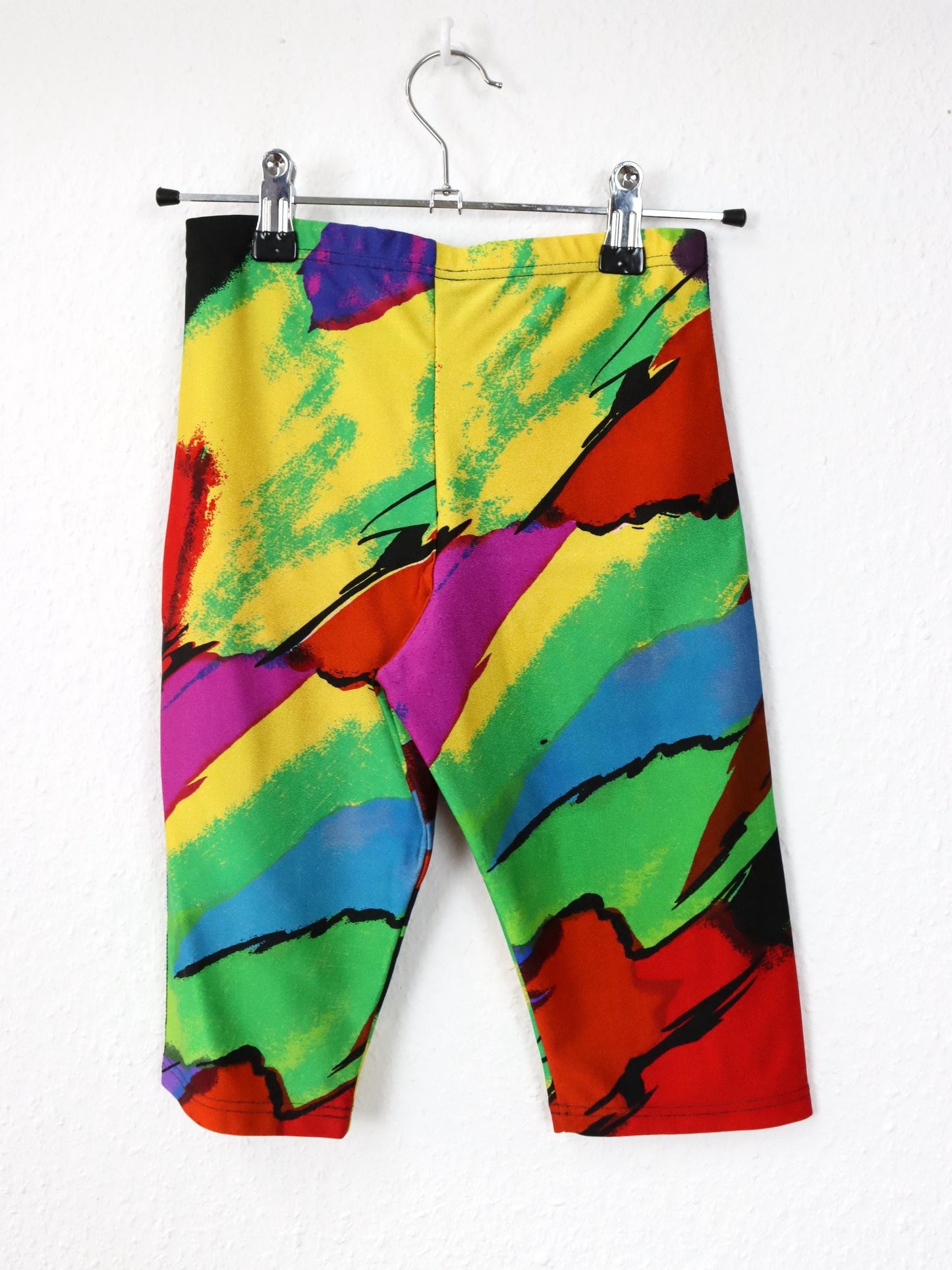 Vintage 80s 90s GOLDEN TEAM cycling shorts short leggings crazy pattern 164 S