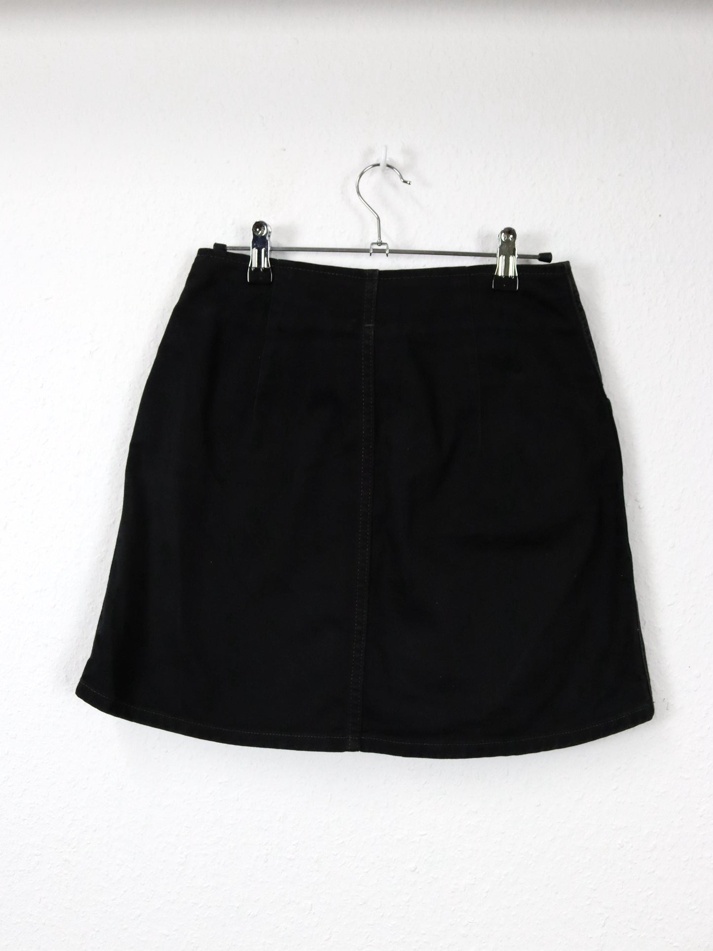 Vintage 80s 90s DIESEL denim skirt miniskirt black 36