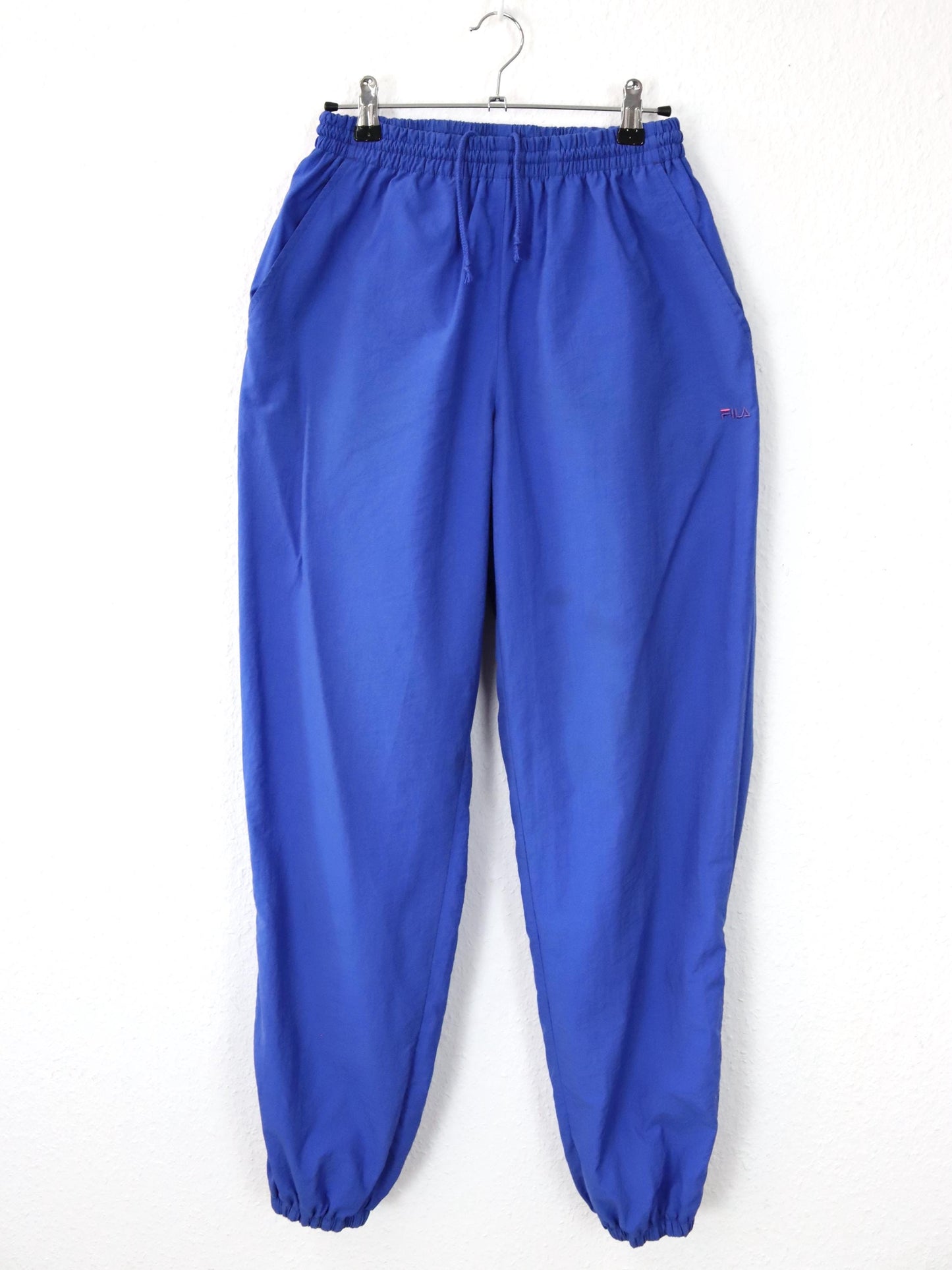 Vintage 80s 90s FILA jogging pants tracksuit bottoms blue double layer 48 M