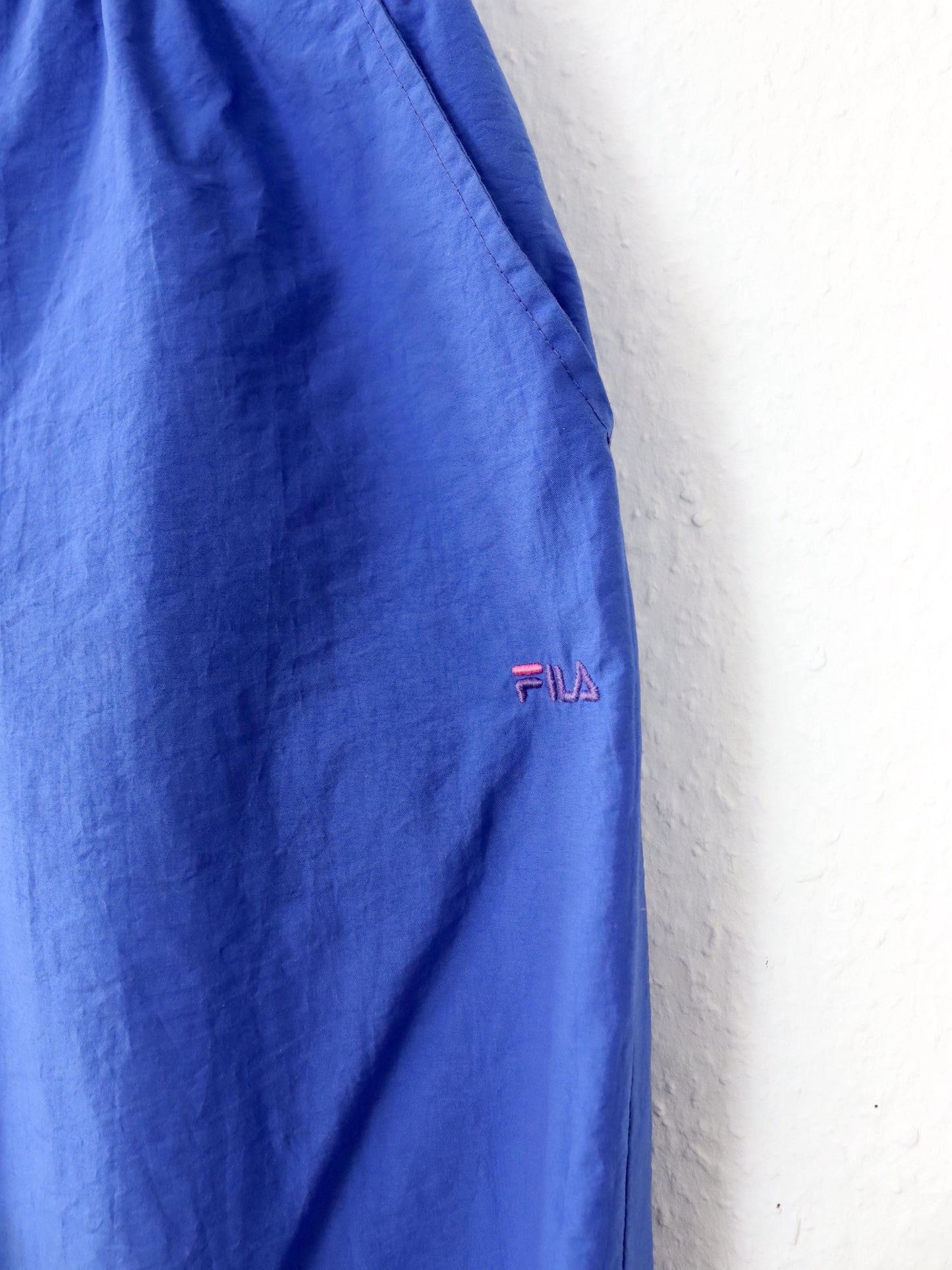 Vintage 80s 90s FILA jogging pants tracksuit bottoms blue double layer 48 M