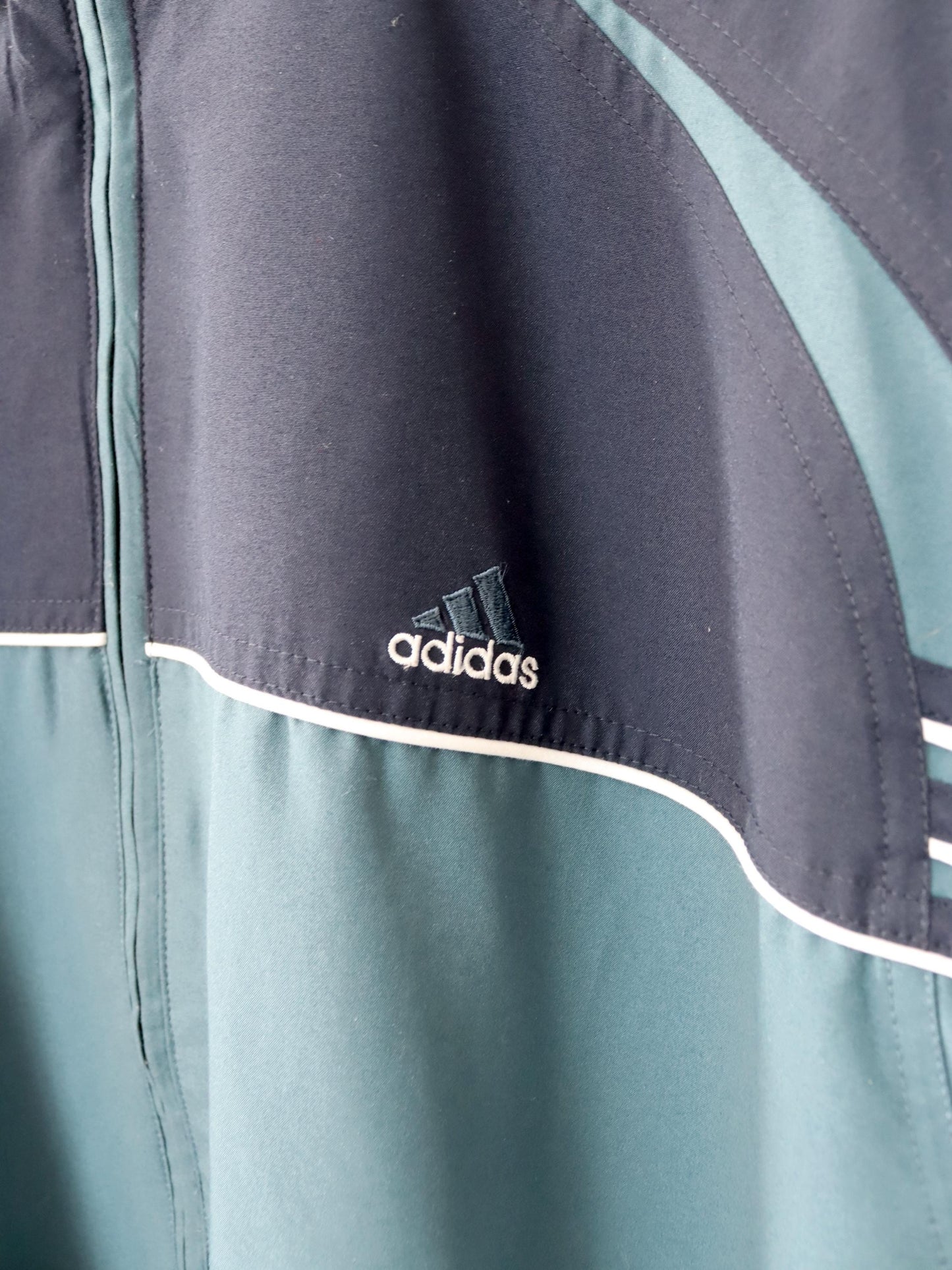 Vintage 80s 90s ADIDAS tracksuit jacket stand-up collar D8 L