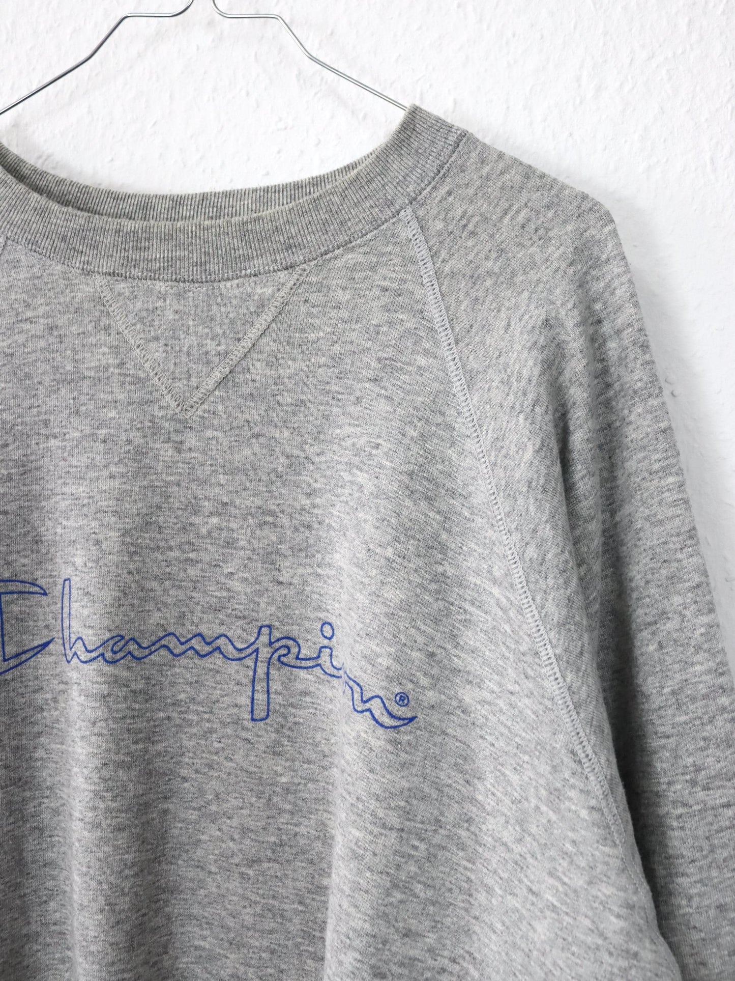Vintage 80er 90er CHAMPION Sweatshirt Pullover grau Crew Neck XXL