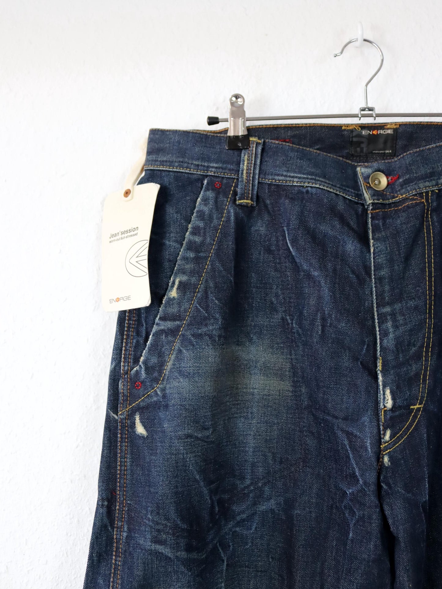 Vintage 90s 00s Y2k ENERGIE F7 Baggy Pants Jeans Wide Leg Deadstock W33