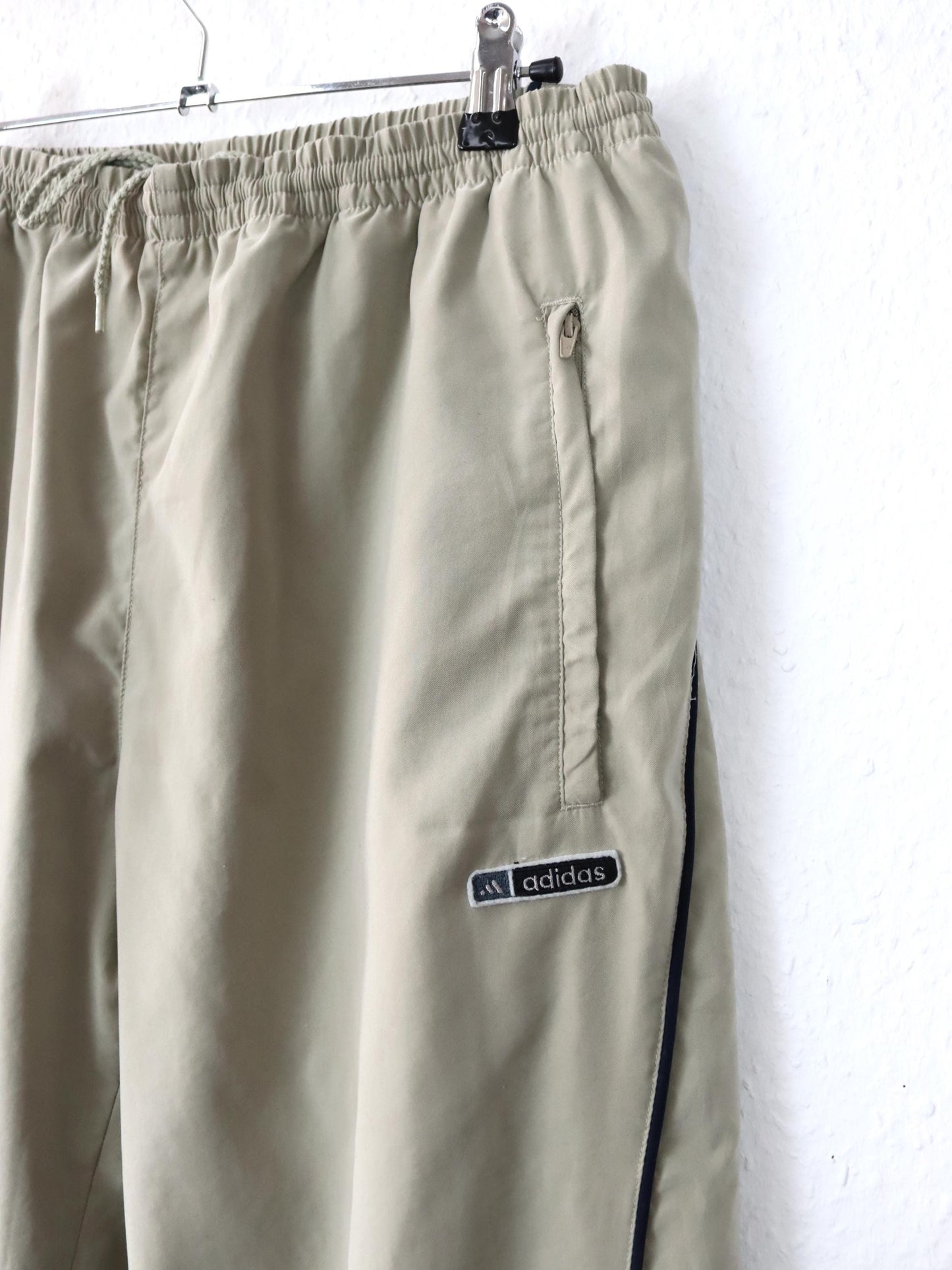 Vintage 90s 00s Y2k ADIDAS jogging pants tracksuit pants beige M