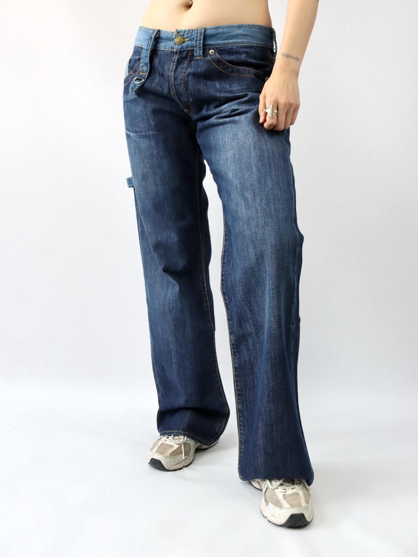 Vintage 90s 00s Y2k ENERGIE Baggy Pants Jeans Wide Leg Deadstock W34