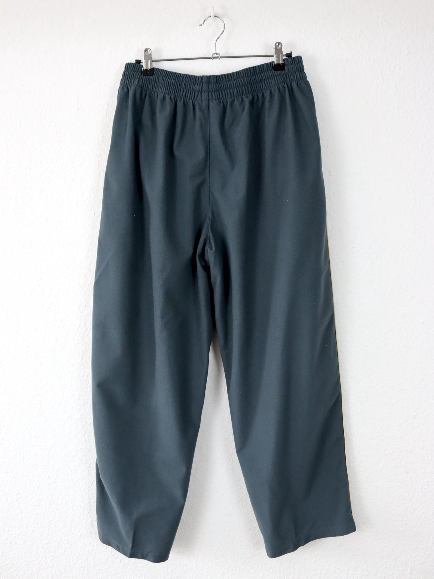 Vintage 80s 90s KAPPA jogging pants tracksuit bottoms dark grey wide leg baggy L