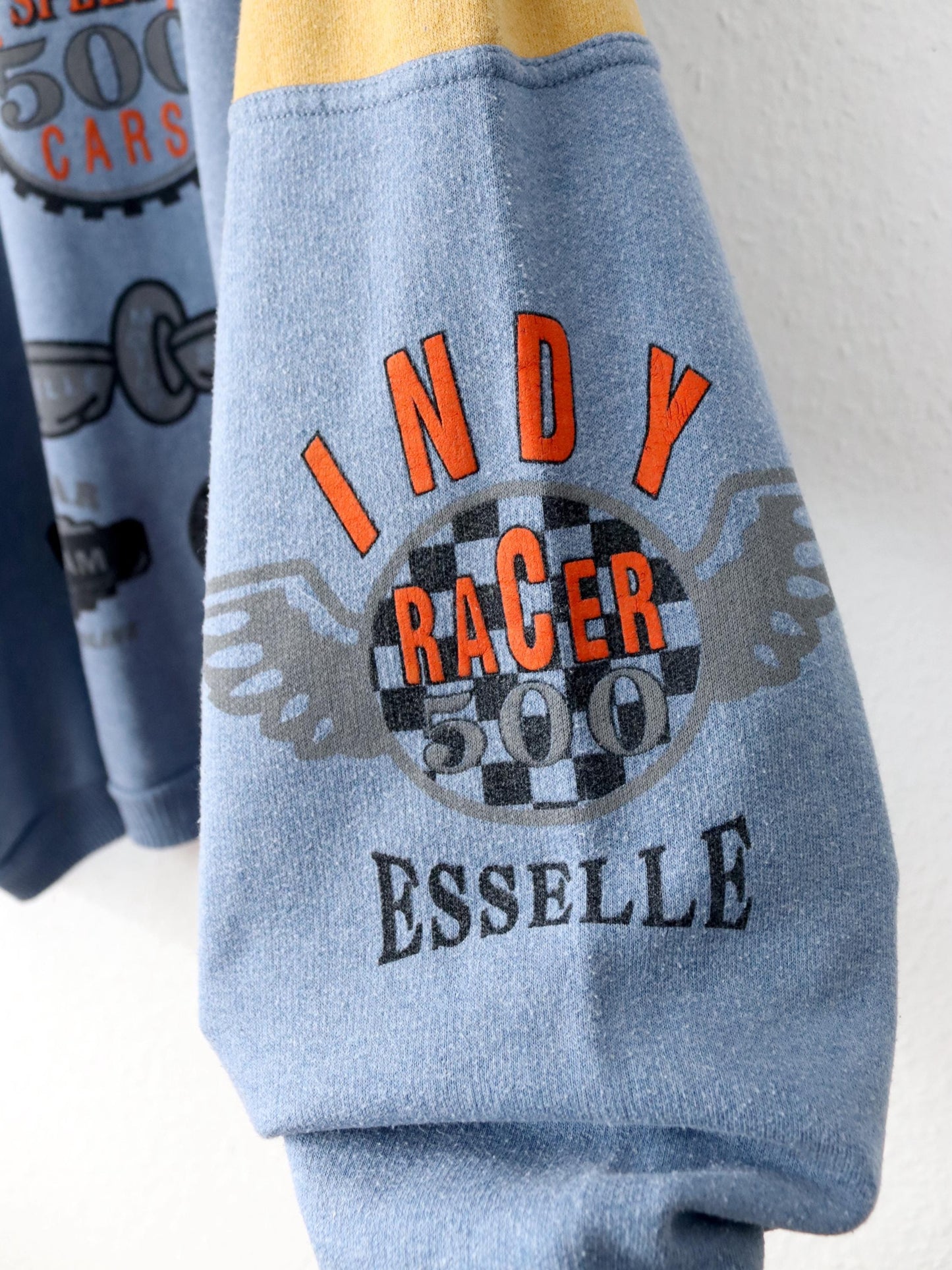 Vintage 80er 90er ESSELLE Sweatshirt Pullover Print Dayton 500 XL
