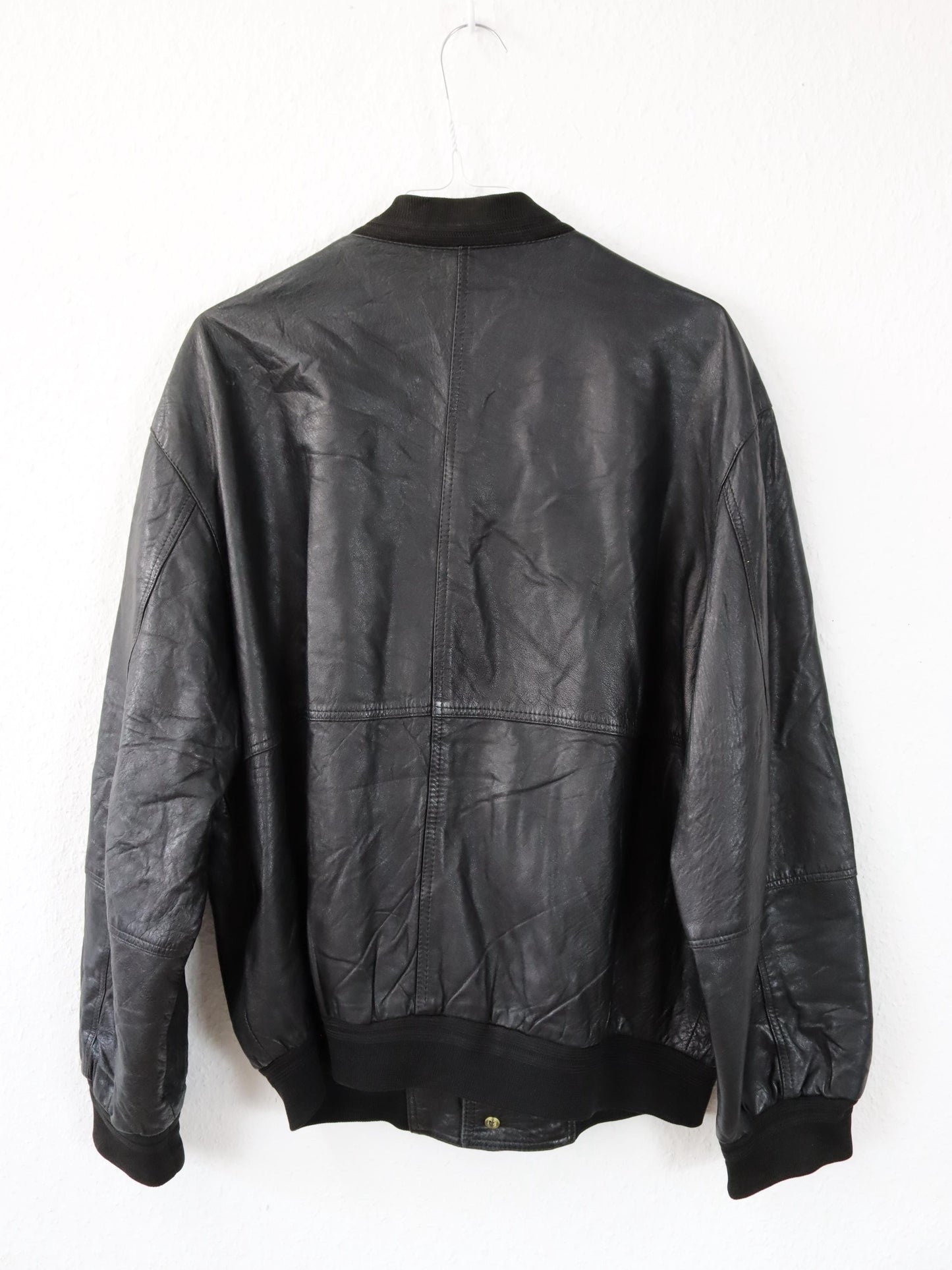 Vintage 80s 90s VERA PELLE leather jacket blouson bomber jacket black L