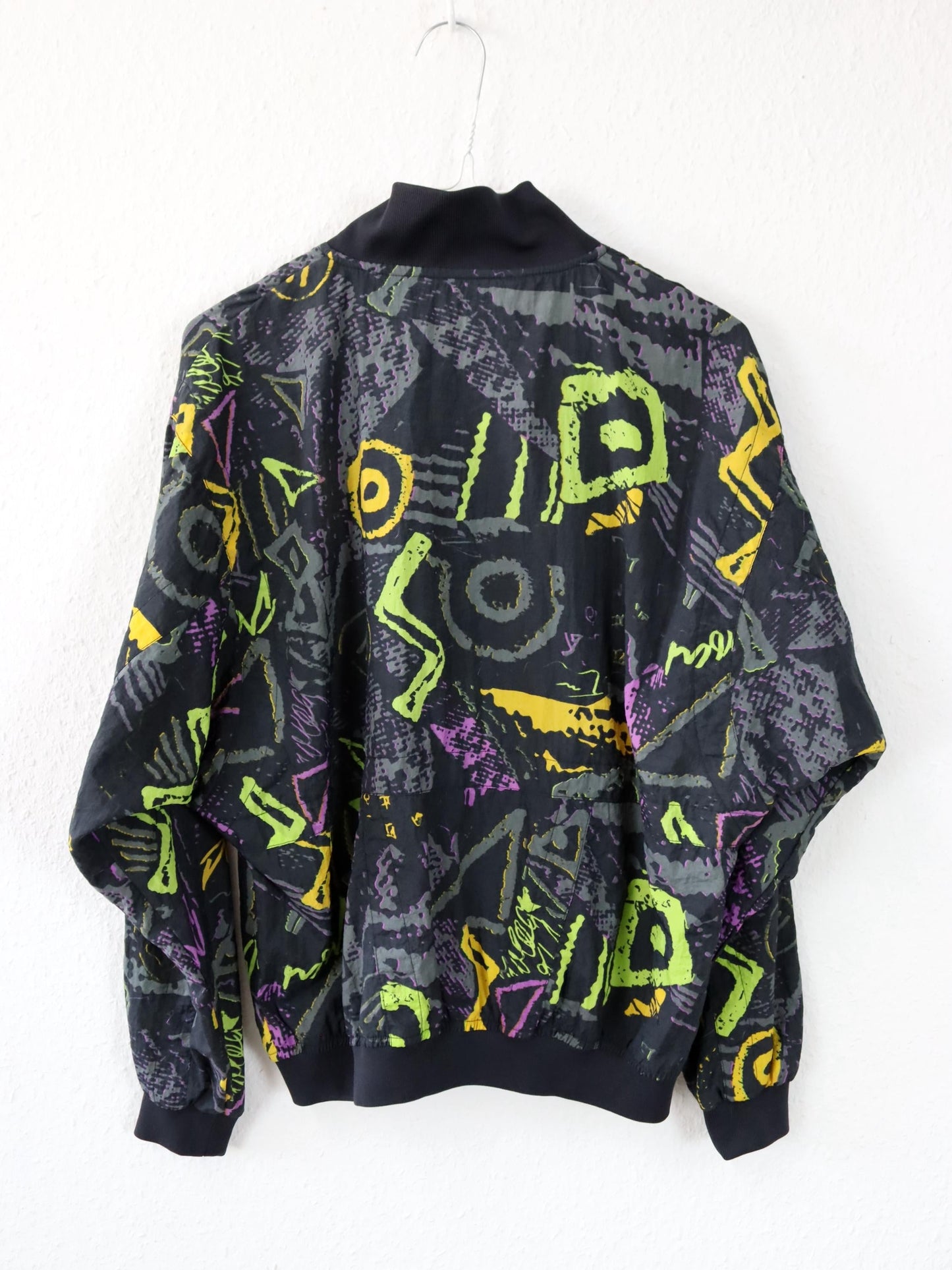 Vintage 80s 90s NIKE ELITE Rare bomber jacket thin crazy pattern colorful M