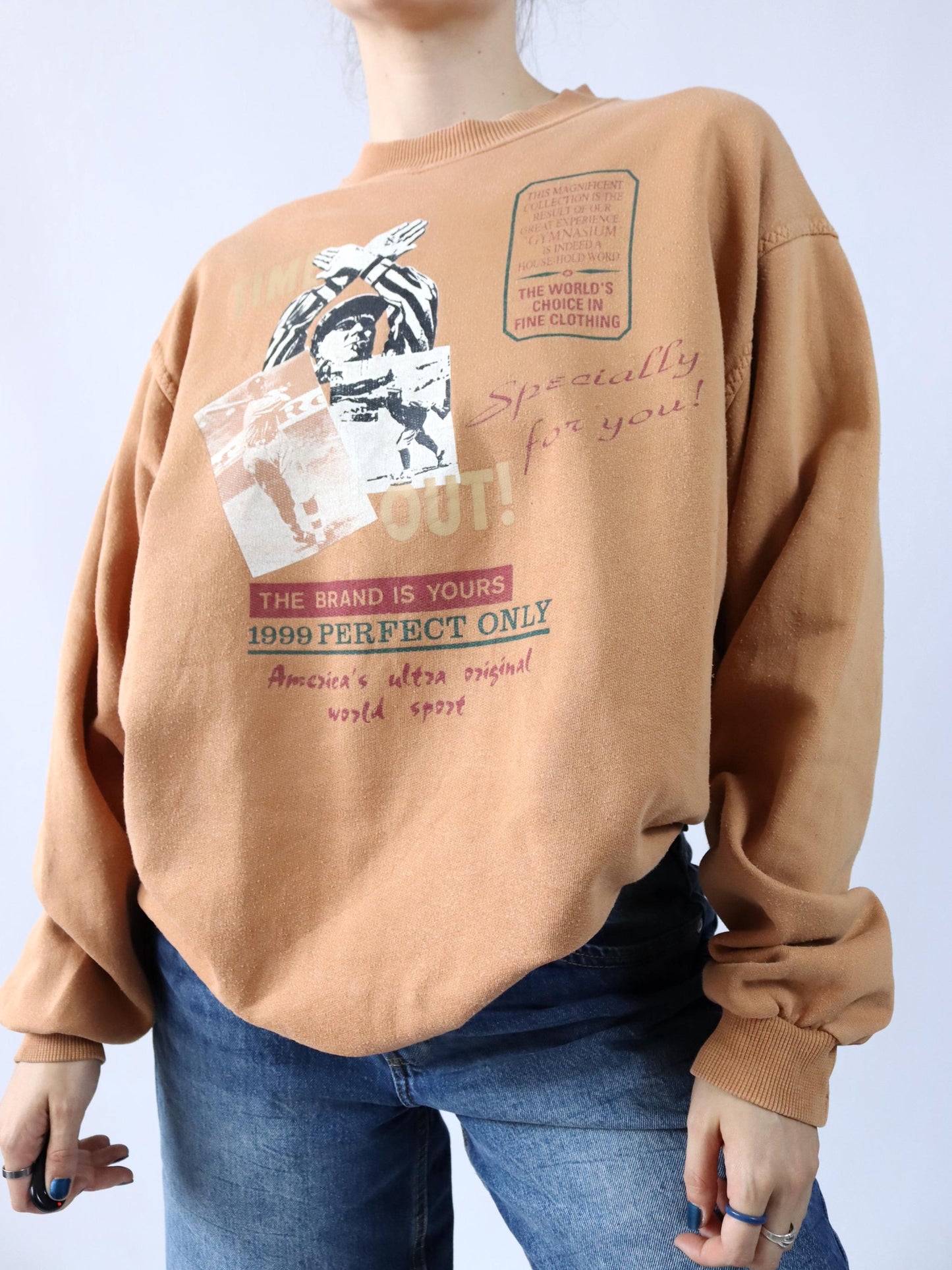 Vintage 80s 90s GMF Sweatshirt Pullover Print L