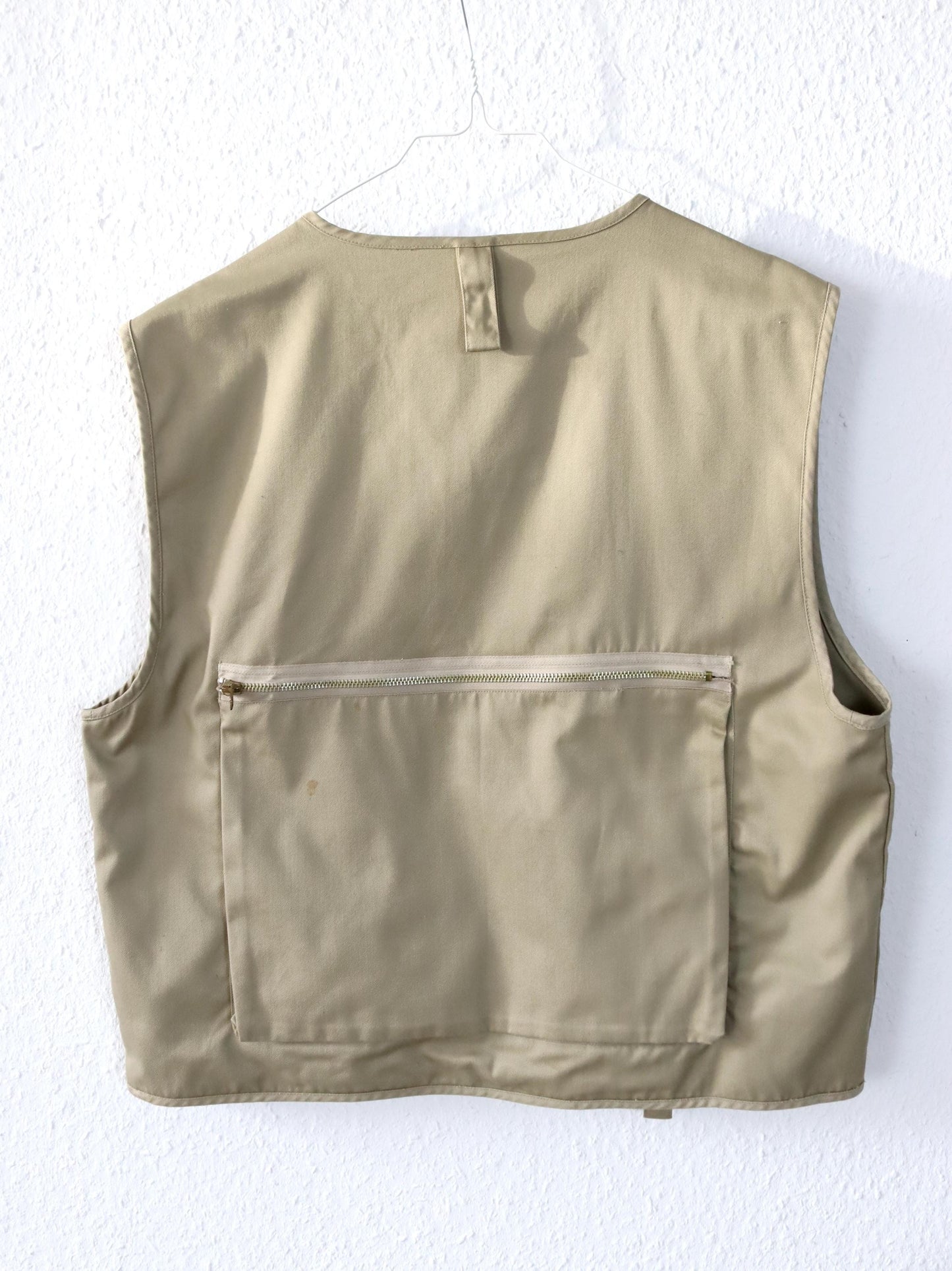 Vintage 80er 90er FREETIME Cargoweste Weste beige M