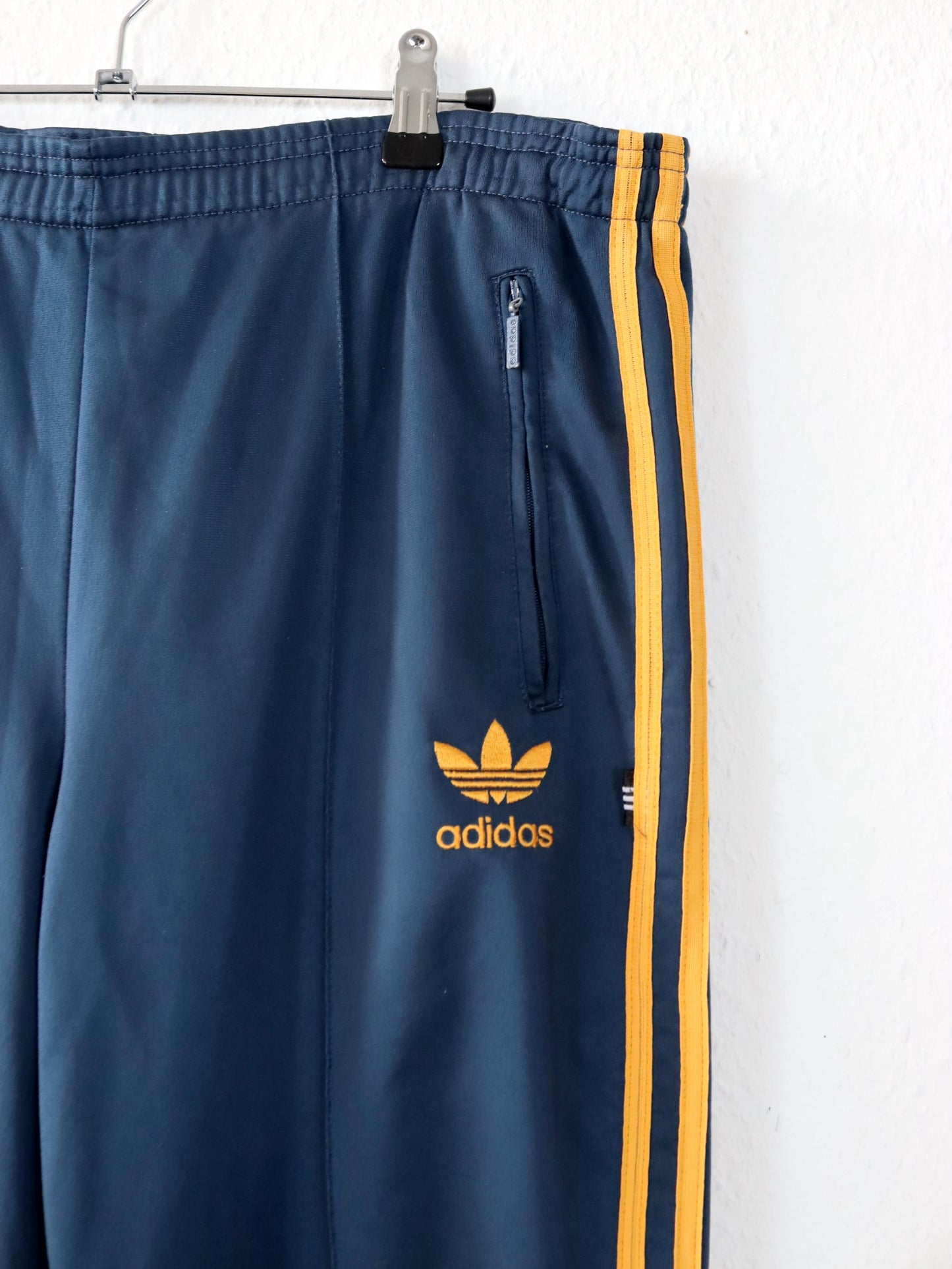 Vintage 80s 90s ADIDAS jogging pants training pants dark blue orange D5 M