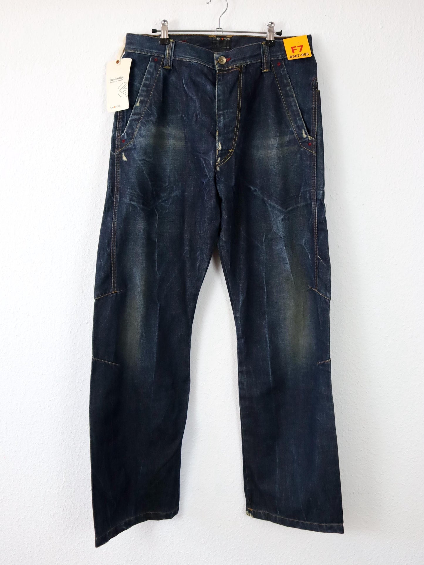 Vintage 90s 00s Y2k ENERGIE F7 Baggy Pants Jeans Wide Leg Deadstock W33
