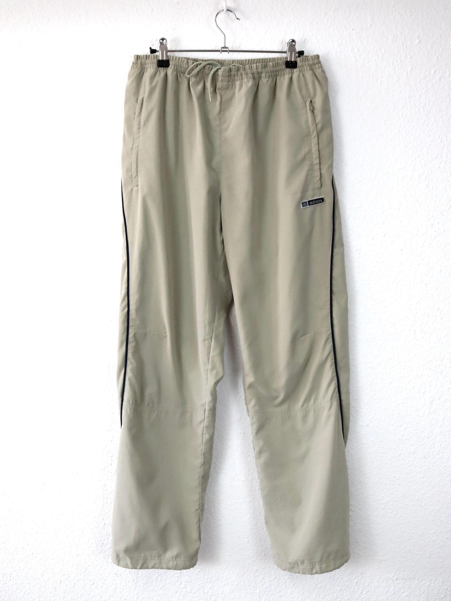 Vintage 90s 00s Y2k ADIDAS jogging pants tracksuit pants beige M