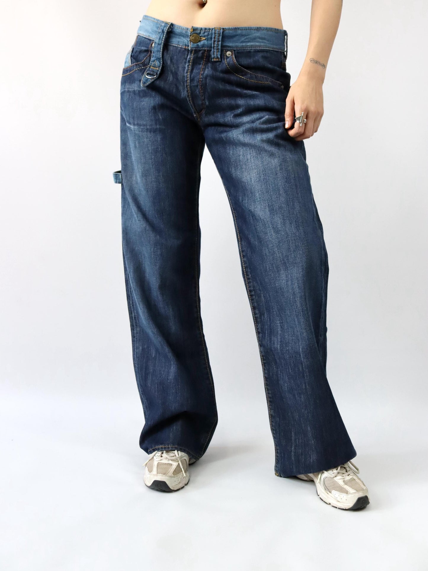 Vintage 90s 00s Y2k ENERGIE Baggy Pants Jeans Wide Leg Deadstock W34
