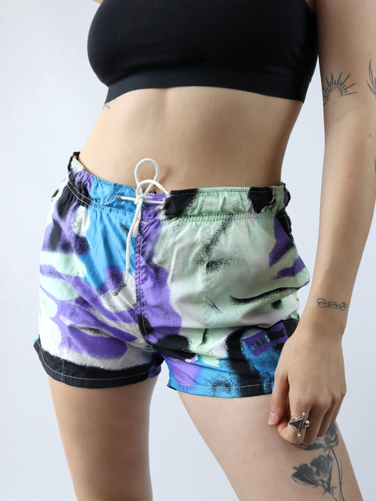 Vintage 80er 90er CARRERA Shorts kurze Hose crazy pattern L