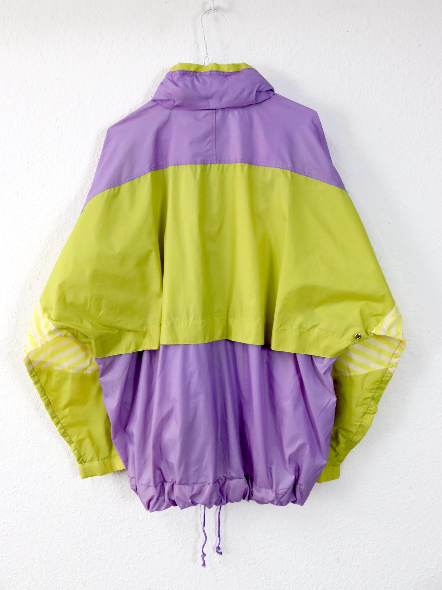 Vintage 80s 90s CAMPANGOLO rain jacket windbreaker lilac yellow L
