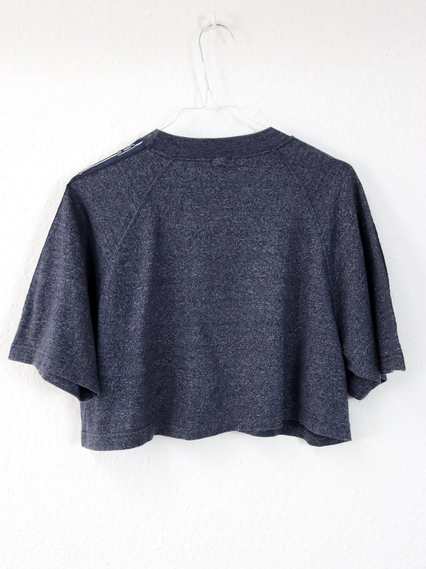 Vintage 80s 90s CHAMPION T-Shirt Crop short sleeve mottled blue M