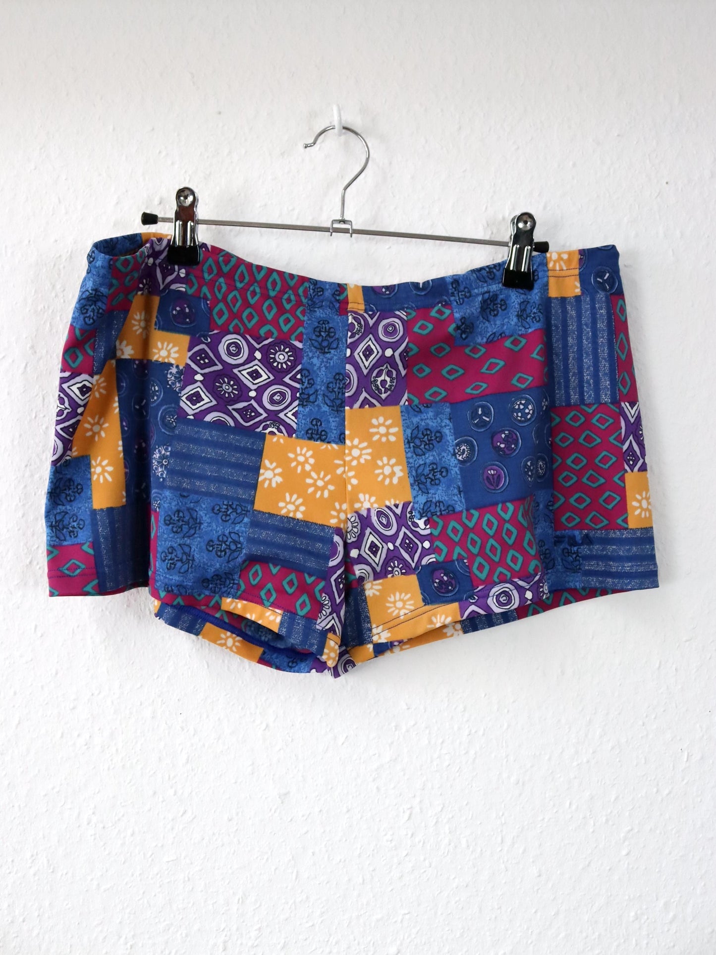 Vintage 80s 90s FILA swim shorts crazy pattern colorful 54 XL