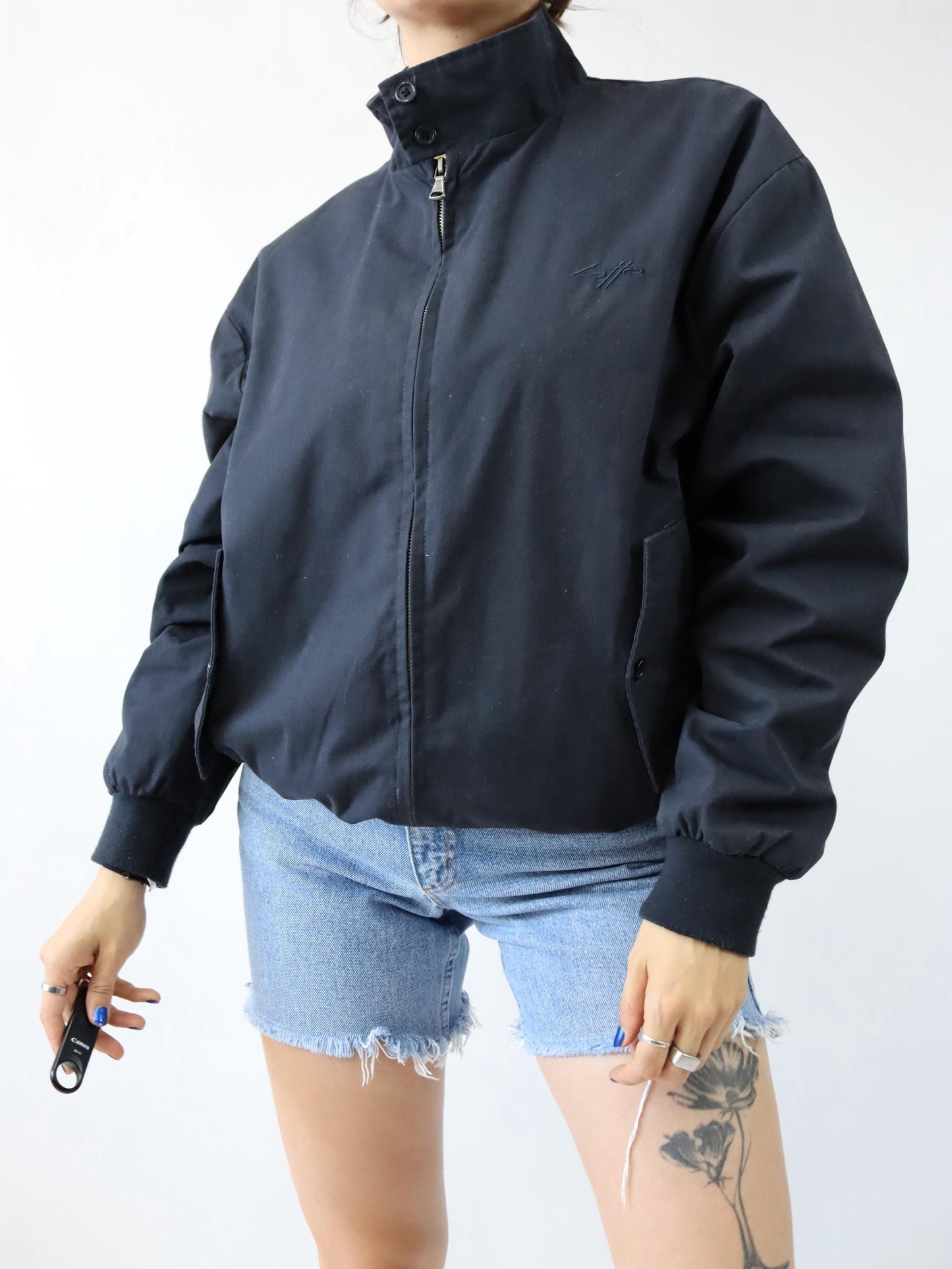 Vintage 80s 90s LOTTO Blouson Bomber Jacket dark blue XL