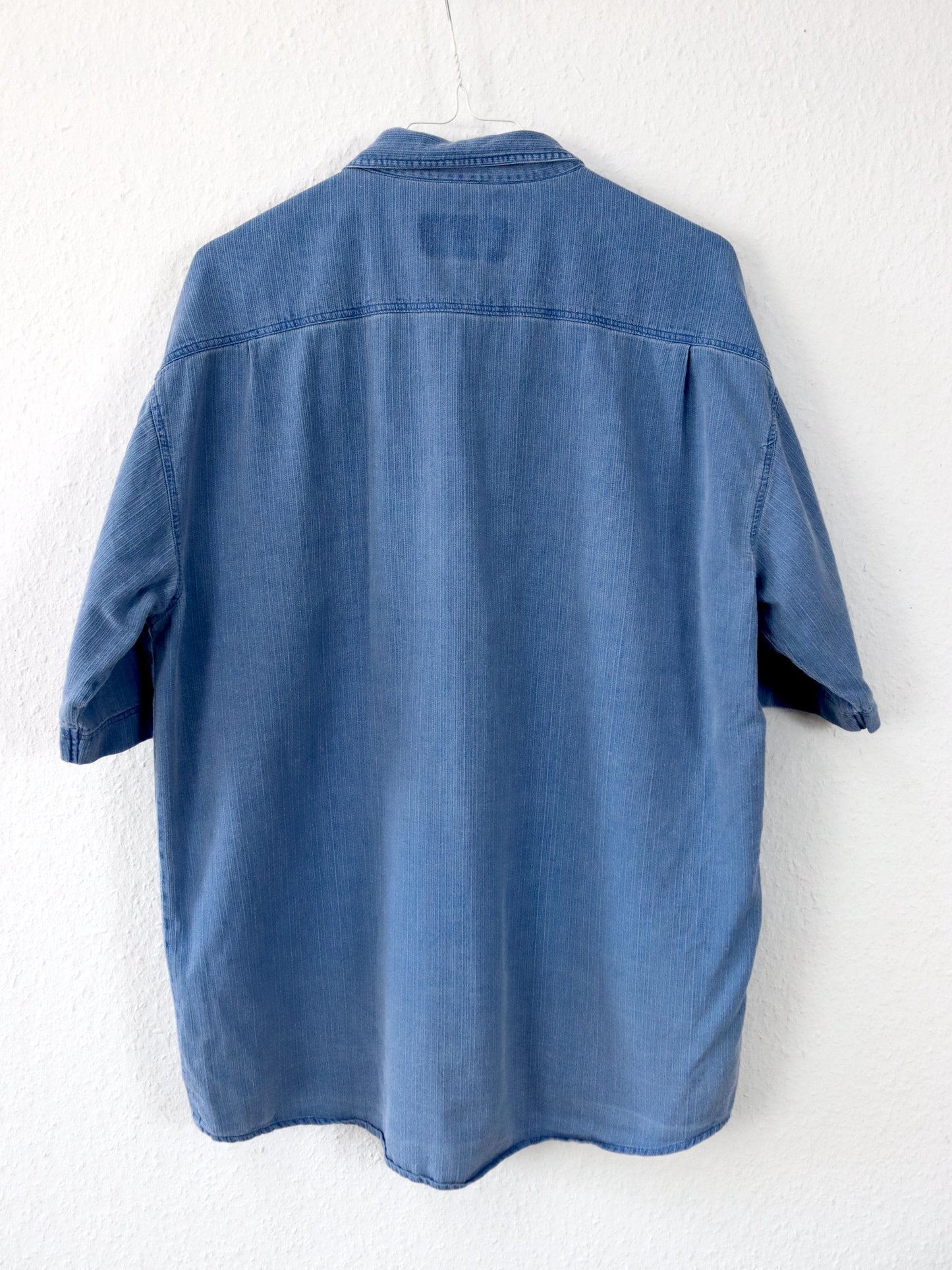 Vintage 80s 90s CAMEL shirt short sleeve blue XL