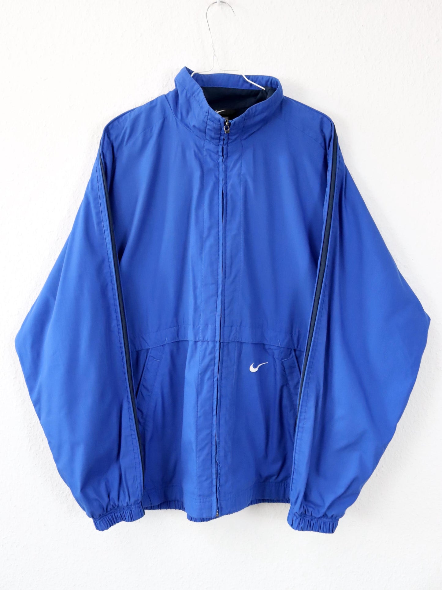 Vintage 80s 90s Y2k NIKE tracksuit jacket stand-up collar jacket double layer blue L