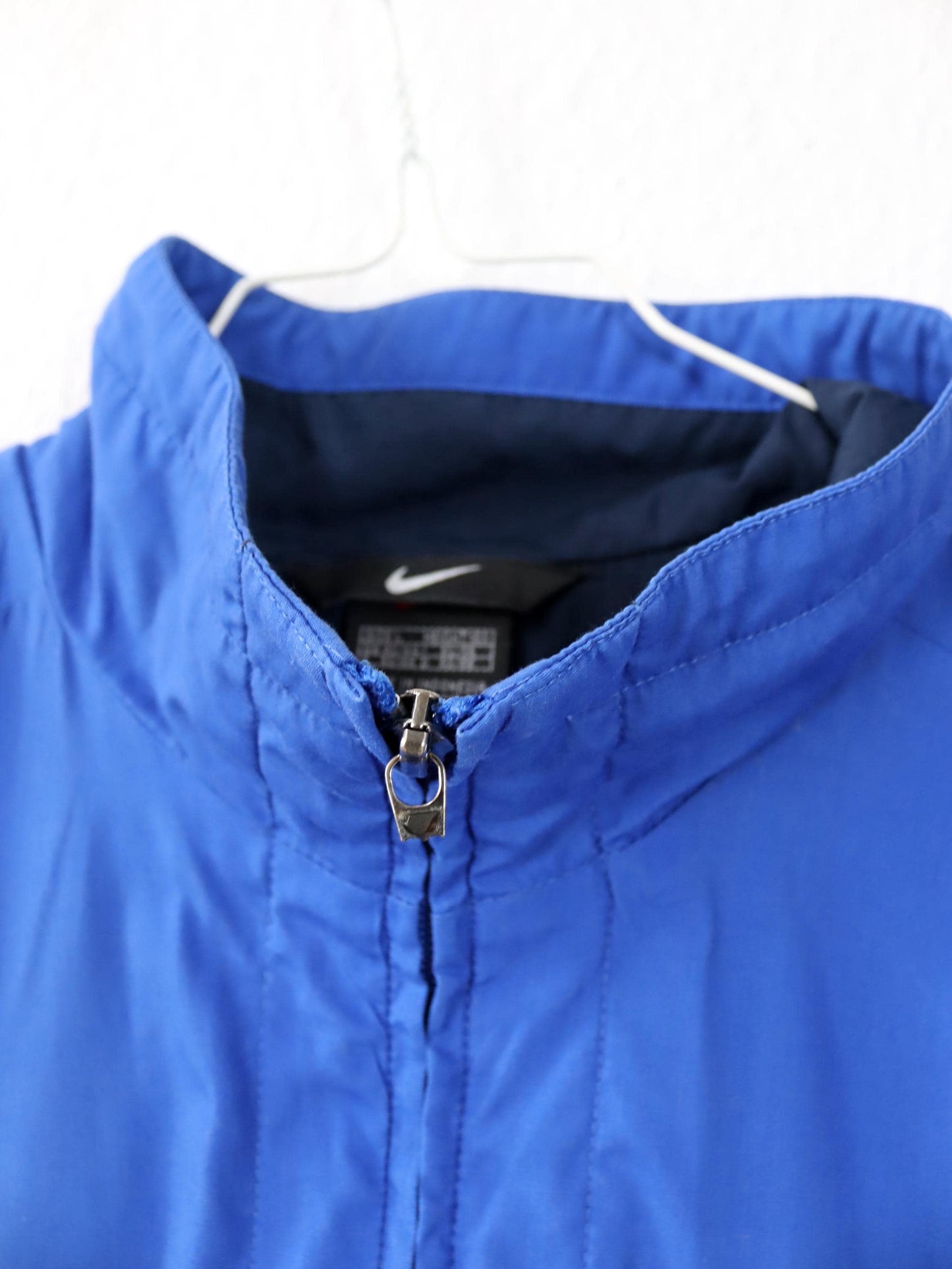 Vintage 80s 90s Y2k NIKE tracksuit jacket stand-up collar jacket double layer blue L