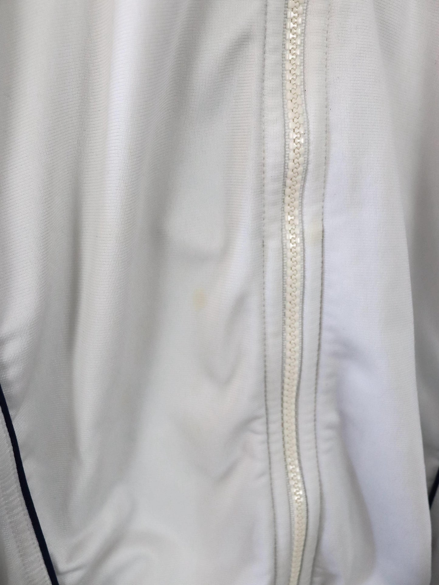 Vintage 80s 90s ADIDAS tracksuit jacket stand-up collar white blue S 36